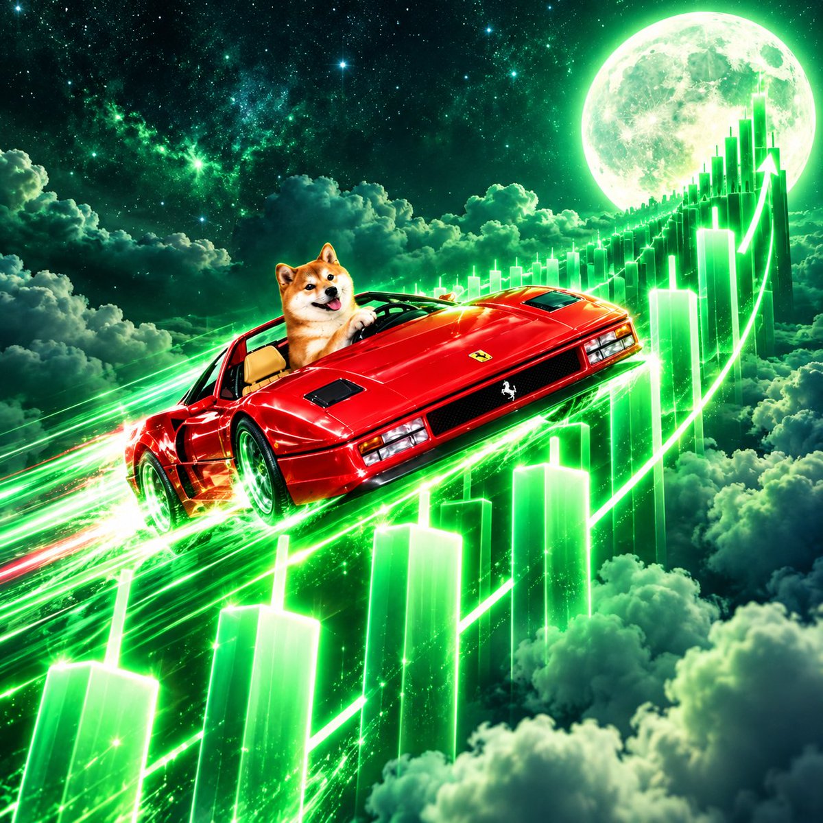 Ferarrinu's tweet photo. $RARINU driving straight to the moon! https://t.co/I2t4GJk4Y8