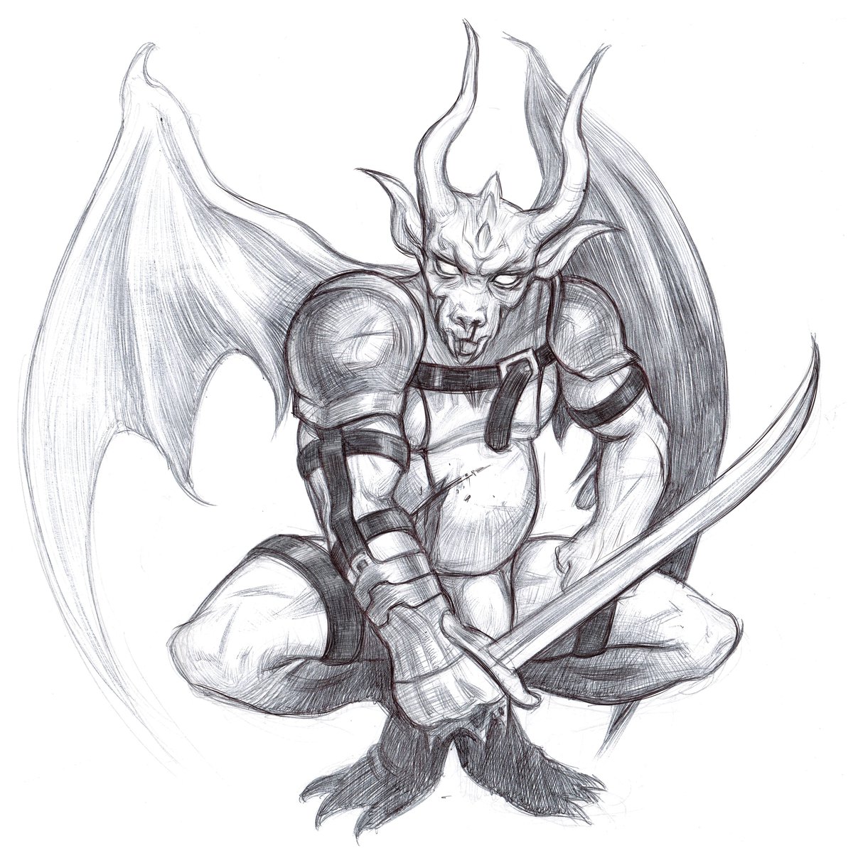 hardon_ware's tweet photo. #Weretober2026 
Day 6 : Fallen Knight Gargoyle https://t.co/rzhb8PAEpD