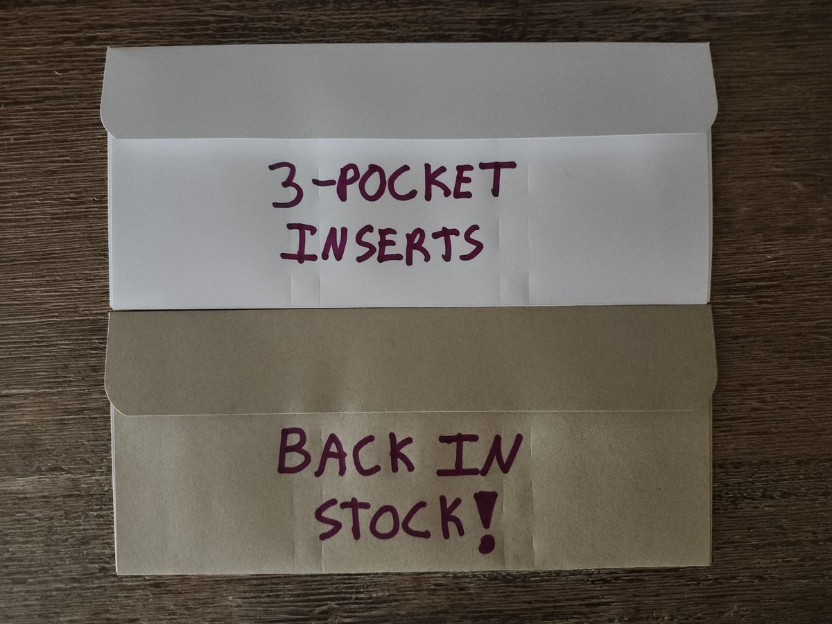 ShippingShield's tweet photo. ******* 3-POCKET INSERTS********

Back in stock 😎

Kraft:
https://t.co/rMtbrclkMF

White:
https://t.co/LftxrZRnqN https://t.co/pm8dyJn4ll