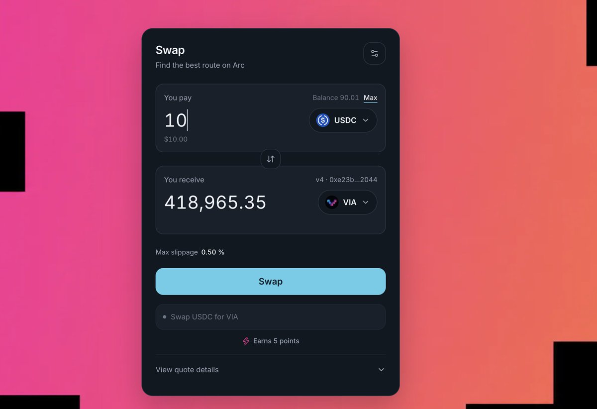 vialiqagg's tweet photo. The fee is 0.5% of what the swap pays out, taken in the token you bought, inside the same transaction.

The quote on screen is already net of it. 

On chain it shows up as one transfer to the treasury. No listing fee, no extra spread on top of the pool.
https://t.co/YIZodkdbJ3 https://t.co/QFBkWd3xx9