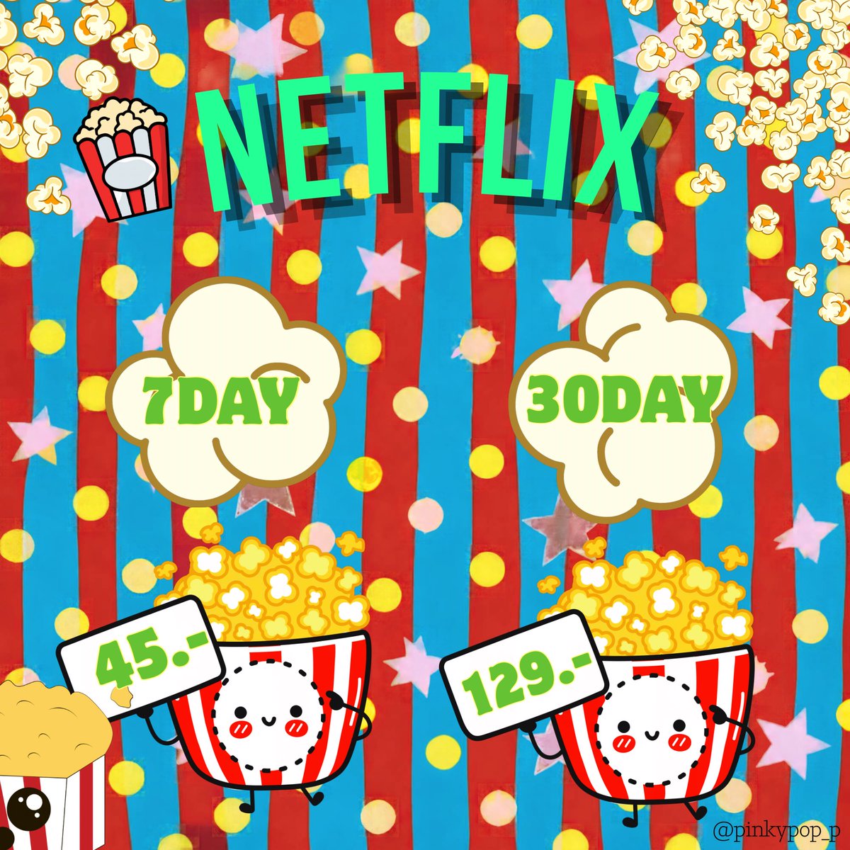 PinkyPopshop's tweet photo. ^*/ ♥️ Netflix 4k 🍿

💅🏻💢จอส่วนตัว 

<1 days รี — 15 thb>••
<7  days รี — 45 thb> +*
<30  days รี ��� 129 thb>^^
~มีสะสมแต้มไว้แลกน้าา❗️

🙋🏼‍♀️♥️🤏🏻สนใจสั่งซื้อ https://t.co/9Rms10m10A

#เน็ตฟิกราคาถูก #หารเน็ตฟิก #หารnetflix #netflix #หนัง https://t.co/RhnwHPPpVK