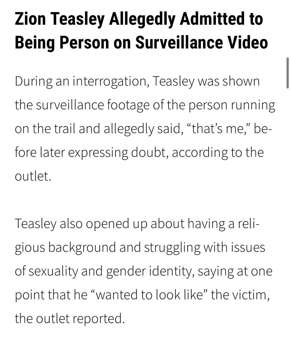 alejandragold42's tweet photo. @nypost Your “journalism” is not accurate. Teasly was not transitioning. https://t.co/atVLGY2t3C