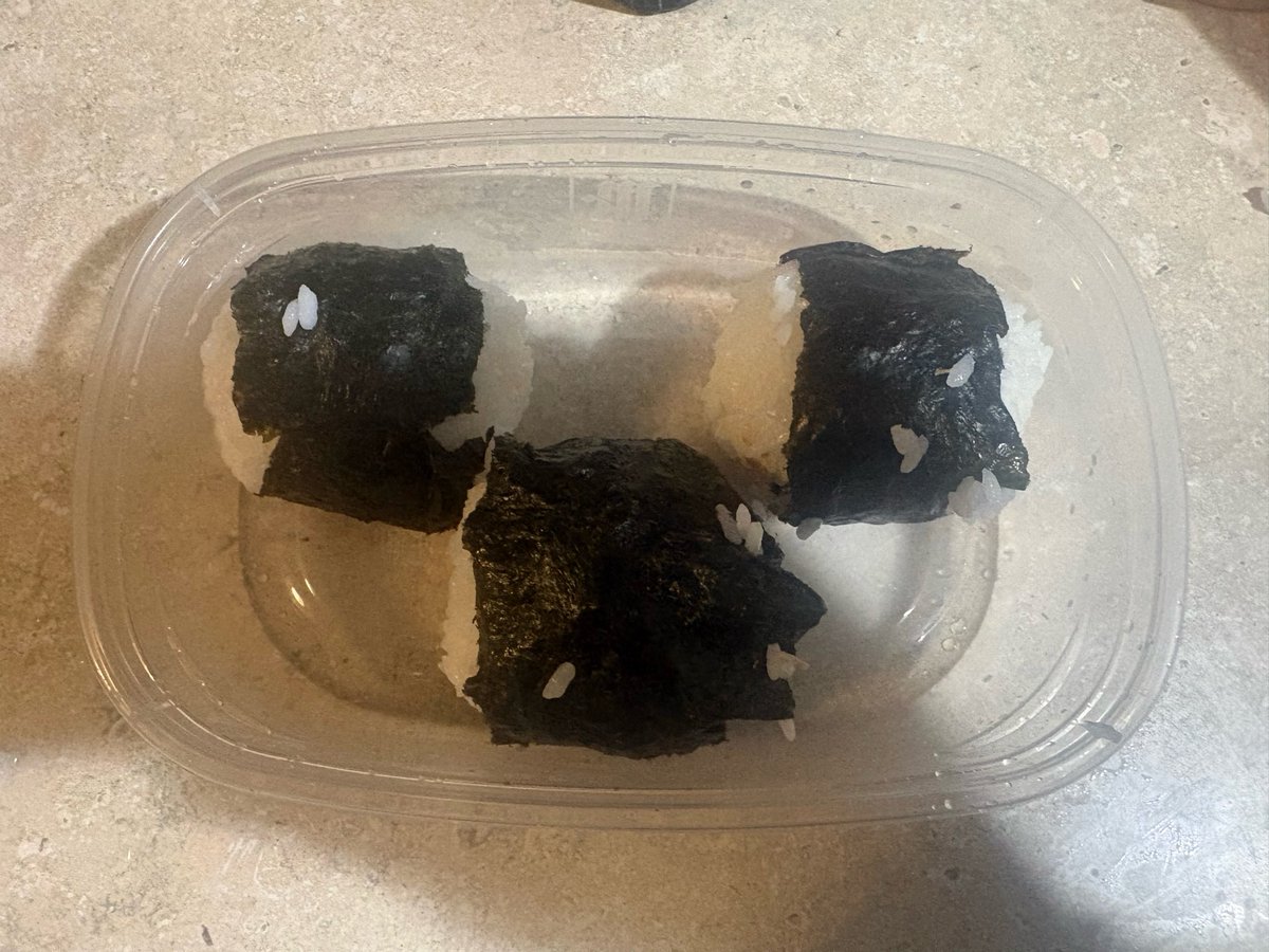 schizophreluna's tweet photo. onigiri day 2: very confident about this batch https://t.co/V39DE9zBO5