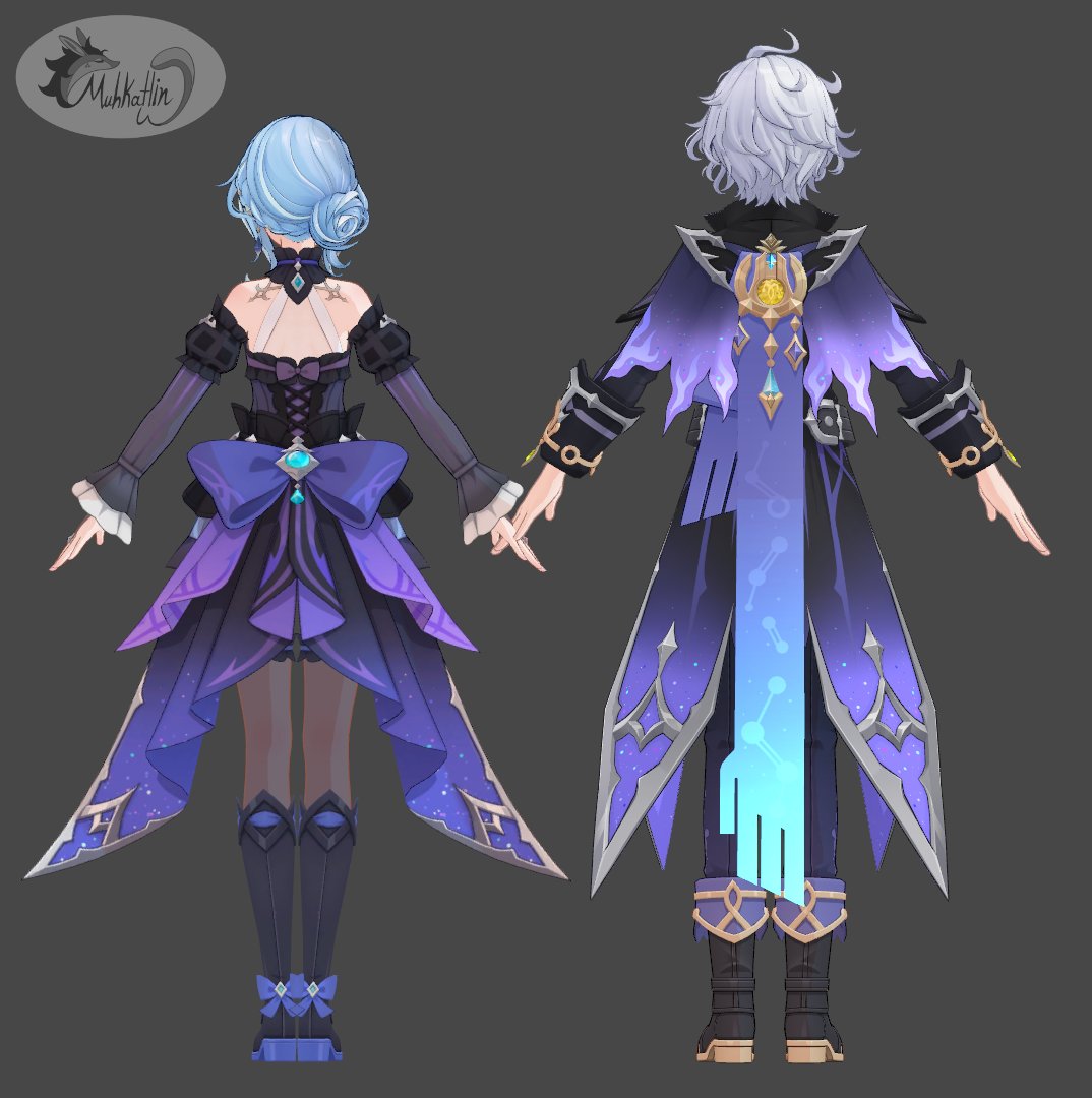 Muhklord20's tweet photo. Behold. The full project. -Hats off to see their heads betttteerrr.
#Mitya x #Odette #Alyosha x #Vodyanitsa
#Alyonitsa #GenshinImpact https://t.co/kWVjb8wjXX