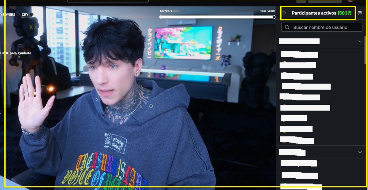 Kattiana2023's tweet photo. Más de 5K de participantes activos en el chat al mismo tiempo en el stream de mi Favorito, Uff sin duda el Mejor 🖤👽 https://t.co/dMnk1TceO1