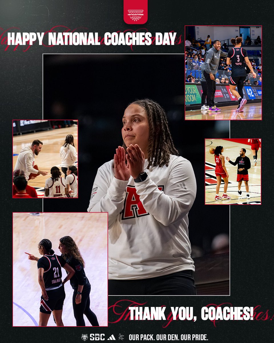 AStateWB's tweet photo. Happy National Coaches Day to the coaches who bring the best out of us every day 🏀🔥

#NetsAintFree x #WolvesUp🐺 x #nationalcoachesday https://t.co/RDwRw9DYwl