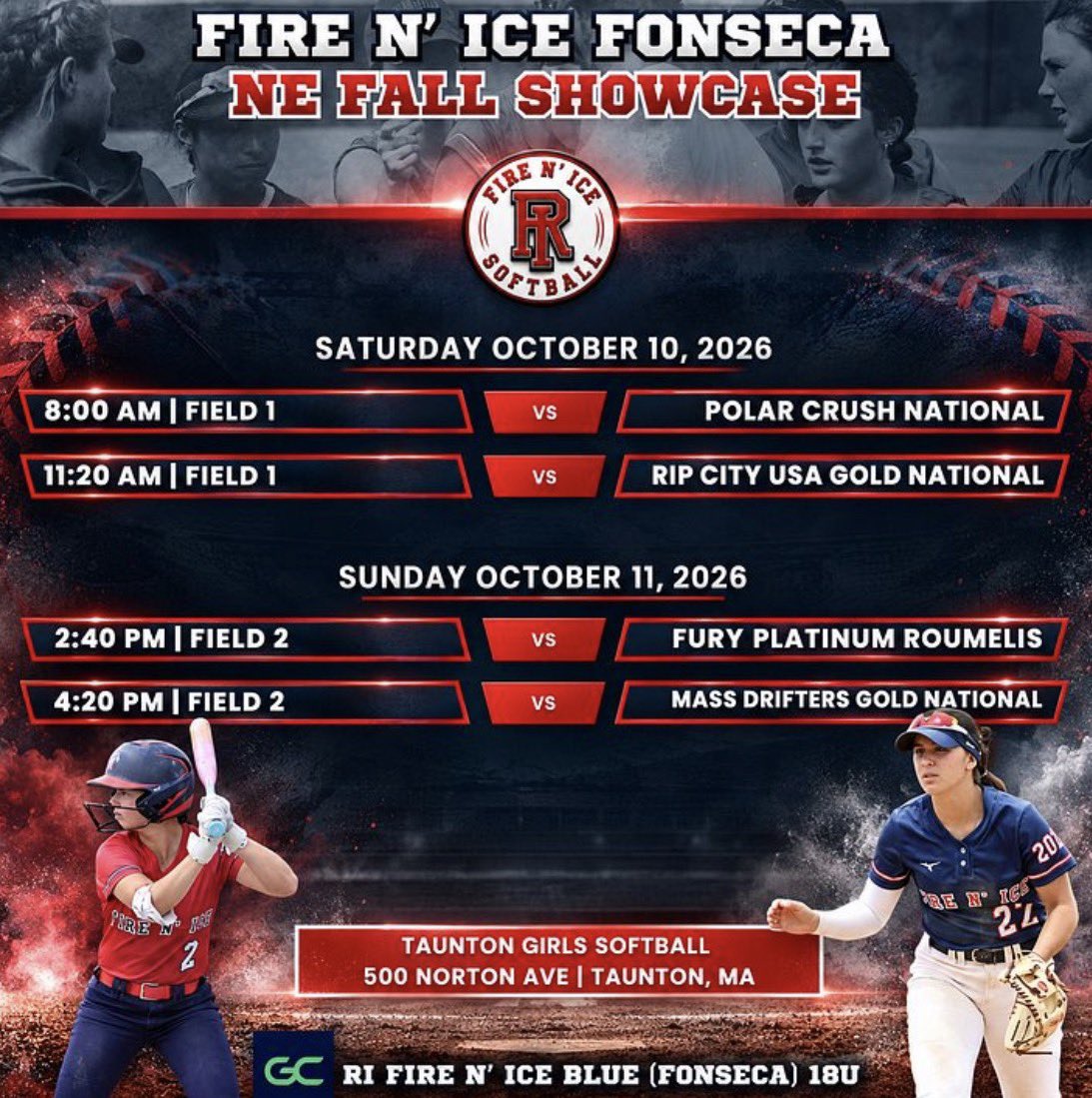 haleygomes8's tweet photo. Looking forward to getting back on the field with my team this weekend at NE Fall Showcase! Here is the schedule ⬇️ @fire_ri @CoachFons_Brown @jbaris3 @ncsa @NCAA @WBSportsRecaps @ExtraInningSB @NCSA_Softball https://t.co/vA4N6UUFSu