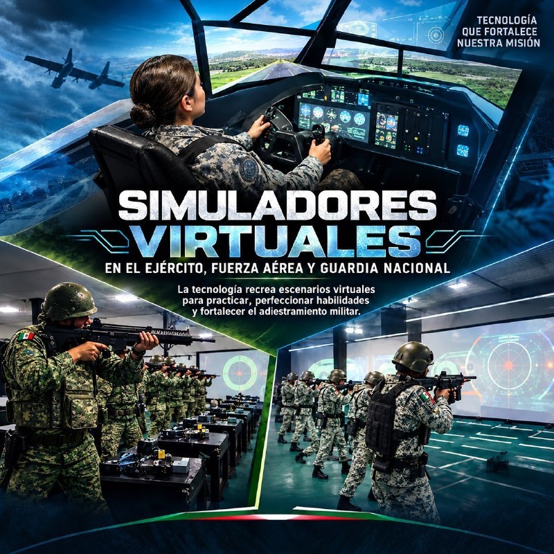 GnMexa's tweet photo. ⚙️ La modernización también está en el entrenamiento. Los simuladores complementan la preparación del personal del Ejército, Fuerza Aérea y Guardia Nacional.
#Modernización #EjércitoMexicano #GuardiaNacional #HéroesTricolor https://t.co/ymtZiHSHAh