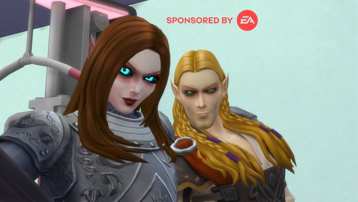 ClaireVGray's tweet photo. #eapartner #ad #sponsored Game Codes Provided by The Sims #simstober
I made Claire Graves (my WoW version of me) the bloodelf and Jonny Awesome (WoW quest npc) the bloodelf as sims. They are both available to download on the gallery. My gallery ID is Misstrgal https://t.co/uj1sCpnXOk