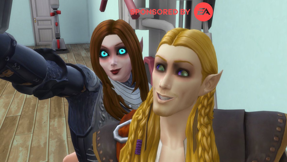 ClaireVGray's tweet photo. #eapartner #ad #sponsored Game Codes Provided by The Sims #simstober
I made Claire Graves (my WoW version of me) the bloodelf and Jonny Awesome (WoW quest npc) the bloodelf as sims. They are both available to download on the gallery. My gallery ID is Misstrgal https://t.co/uj1sCpnXOk