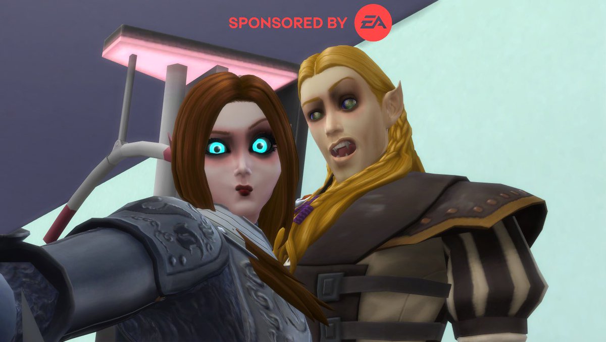 ClaireVGray's tweet photo. #eapartner #ad #sponsored Game Codes Provided by The Sims #simstober
I made Claire Graves (my WoW version of me) the bloodelf and Jonny Awesome (WoW quest npc) the bloodelf as sims. They are both available to download on the gallery. My gallery ID is Misstrgal https://t.co/uj1sCpnXOk