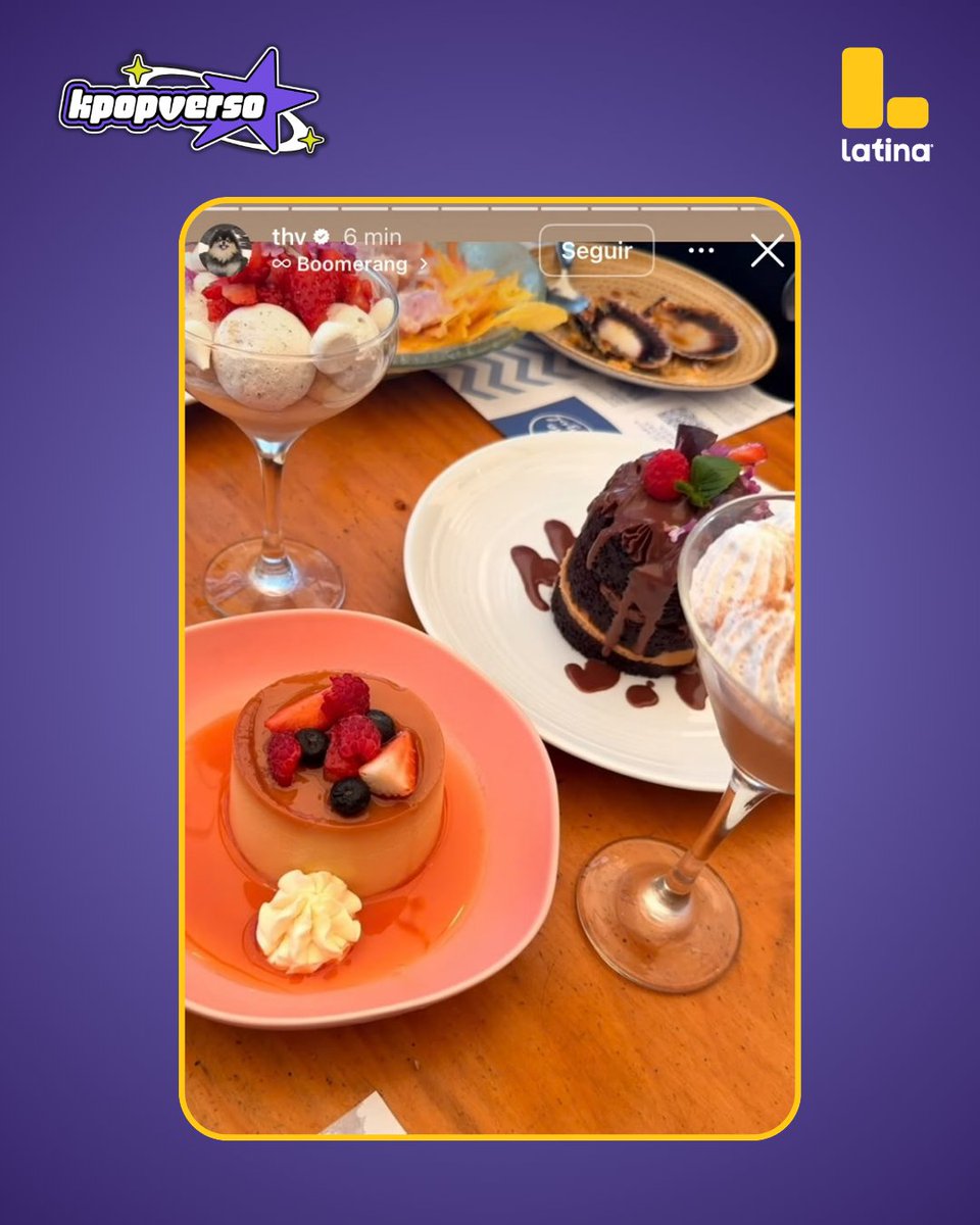 Latina_pe's tweet photo. ¡V CAYÓ RENDIDO ANTE LA SAZÓN PERUANA! 🍓🇵🇪🐟 V de BTS presumió en sus historias de Instagram el superbanquete que probó: ceviche con camote, arroz con mariscos, frutas frescas y postres como flan y suspiro a la limeña. 🤤✨ ¿Qué otro plato le recomendarías a Tae?👇💜 https://t.co/LRDki8JDut