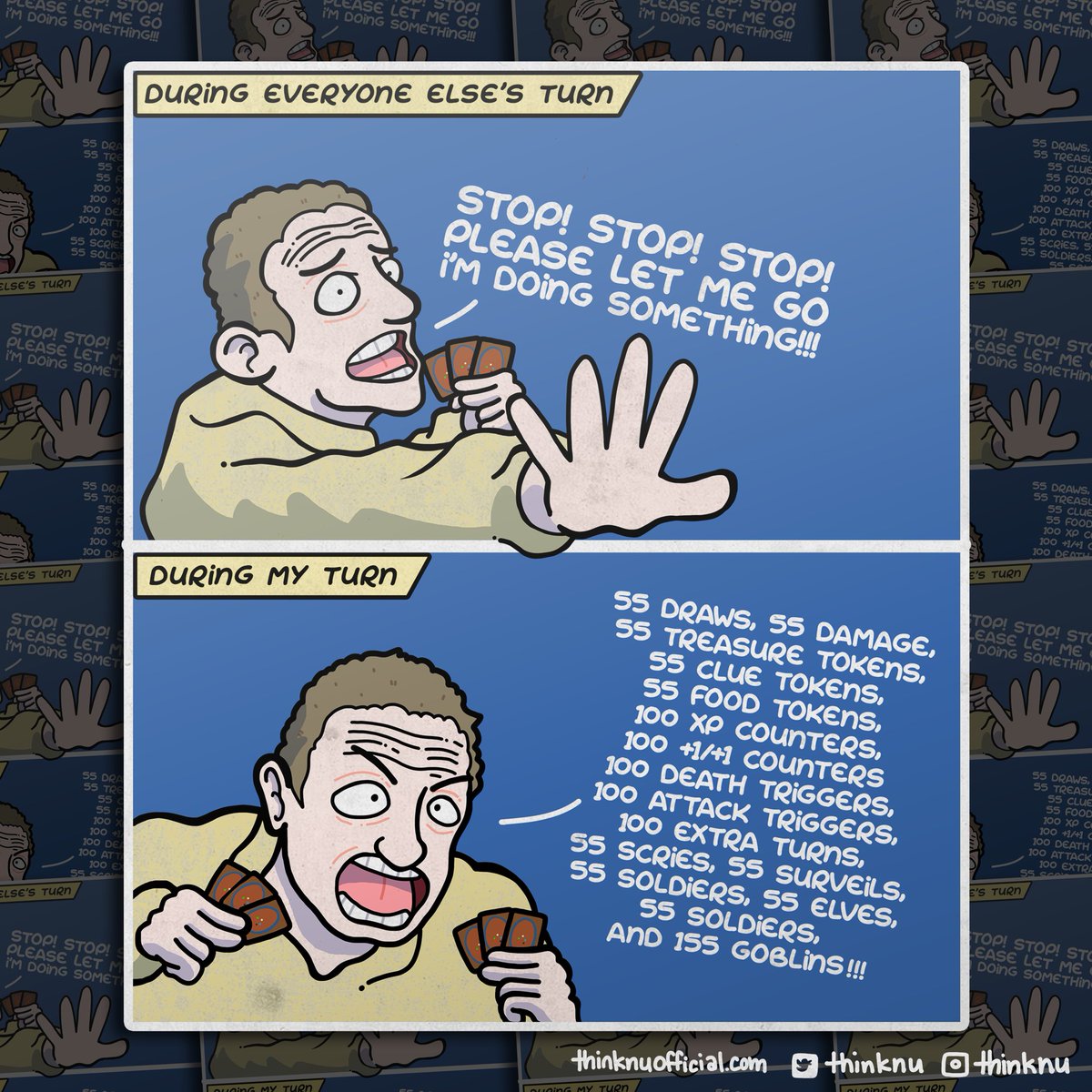 thinknuofficial's tweet photo. PLEASE JUST LET ME LIVE FOR JUST ONE MORE TURN!!!

Had this Tim Robinson joke stuck in my head and had to draw it out. Don't know if I'll actually make it as a sticker because it's a bit too niche but I'm always bringing this energy to every pod I'm in it seems LOL
.
#edh #mtg https://t.co/Cr1wo6ThJt