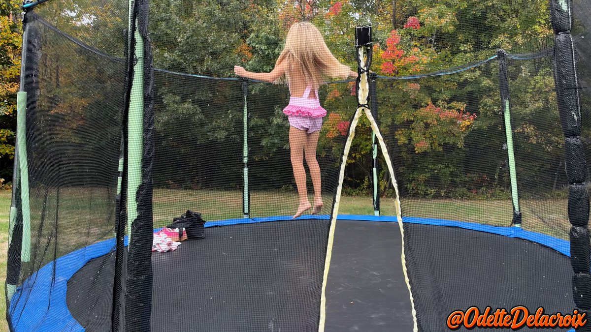 OdetteDelacroix's tweet photo. If you LOVE #ABDL #taboo #diaper fetish, this one is FOR YOU! Pull on your fav crinkly #nappy / #diaper / #pullups & enjoy!! "The Nappy Nature Nymph Diaper Garden Fairy With Petite Princess Odette Delacroix Featuring Real Pull-Ups & LittleForBig ABDL Short-Alls & SWIM DAIPER & Peeing on a BIG TRAMPOLINE" https://t.co/tlrJ9yeYaB #AdultDiaper