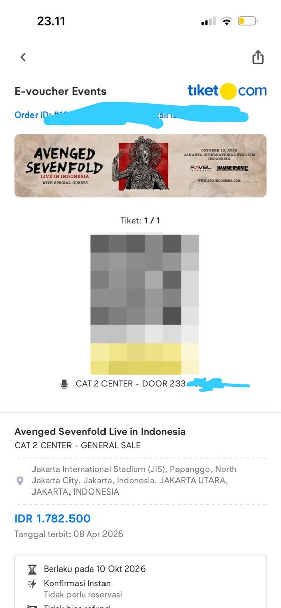euis_caroline's tweet photo. WTS CAT 2 CENTER KONSER AVENGED SEVENFOLD   

SURAT KUASA DAN SYARAT LAINNYA READY

Lepas 1.3jt (net) saya dari Cianjur, siap COD di JAKARTA.   

#zonauang #zonajajan https://t.co/XweVwwSwLj