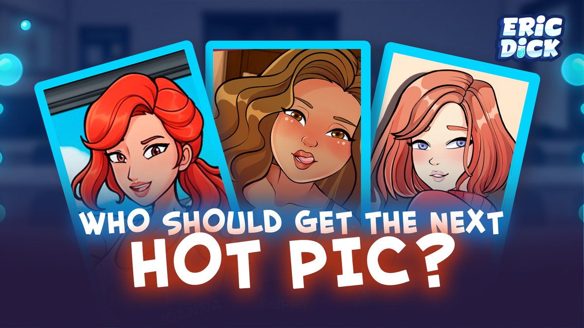 EricDickGame's tweet photo. It’s time to choose The Week’s Hot Pic!
Which girl are you going for? 👇👇👇
https://t.co/b12MhVJW3H
#hotpic #erogame #sexyart #nsfwgame #EricDickGame https://t.co/2uESjW58LO