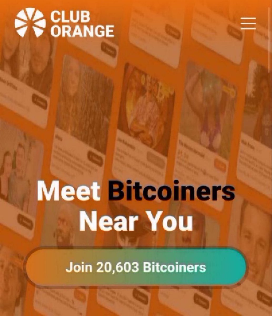 marcel039's tweet photo. Sign up to #ClubOrange now!
Register with my invite link:
🔗 https://t.co/PGXS4pYQpd
Great App to meet #bitcoiners around the world!!!⚡️🌎🧡🍊💊
Stack #Friends Who #StackSats ⚡️
#bitcoin #events #merchants #wallet #zap #meetup #btc #conference #summit #groups https://t.co/UzuPq0OkRL