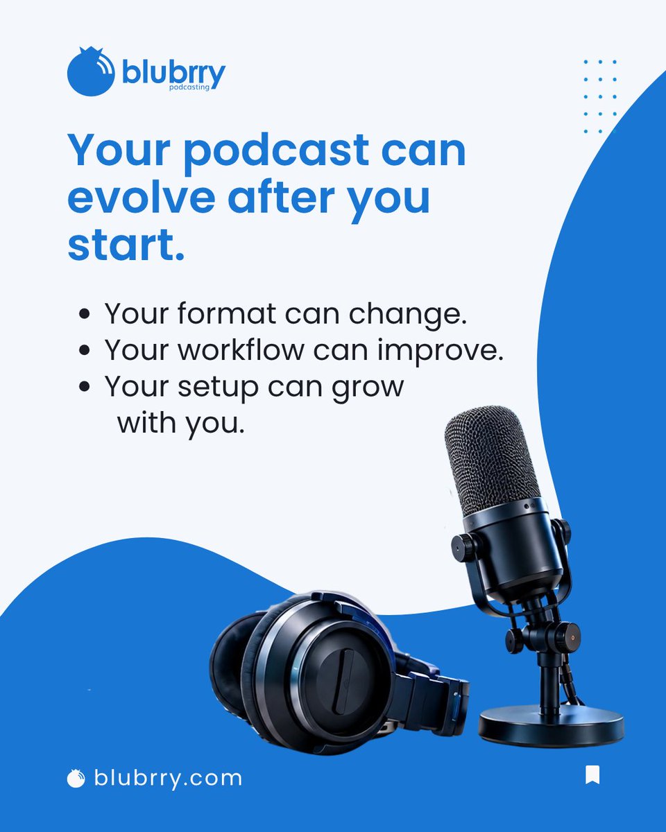 blubrry's tweet photo. A lot of podcasts stay ideas because starting feels bigger than it really needs to be.

You may think you need the perfect name, branding, equipment, format, and content plan before you publish anything.

You do not.

Your first setup only needs to help you take the first real step.

You can refine your format later. Improve your workflow later. Add better equipment later.

What matters now is turning the idea into something you can actually publish.

Start simple. Build from there.

Explore podcast hosting at https://t.co/JvehMioc8M.

You own your show. We make it easy to optimize.

#StartAPodcast #PodcastTips #PodcastHosting #Blubrry