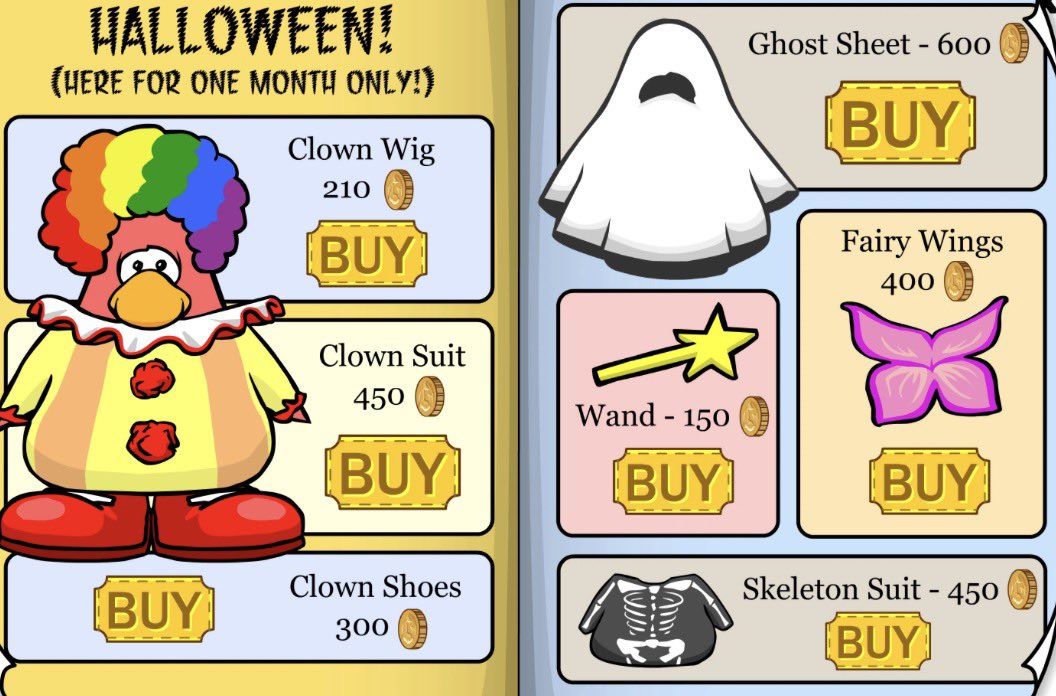 ThatPenguinGame's tweet photo. 20 years ago today, the October 2006 Penguin Style Catalog was released. The Catalog's theme was Halloween items. https://t.co/yPXQLEFKWX