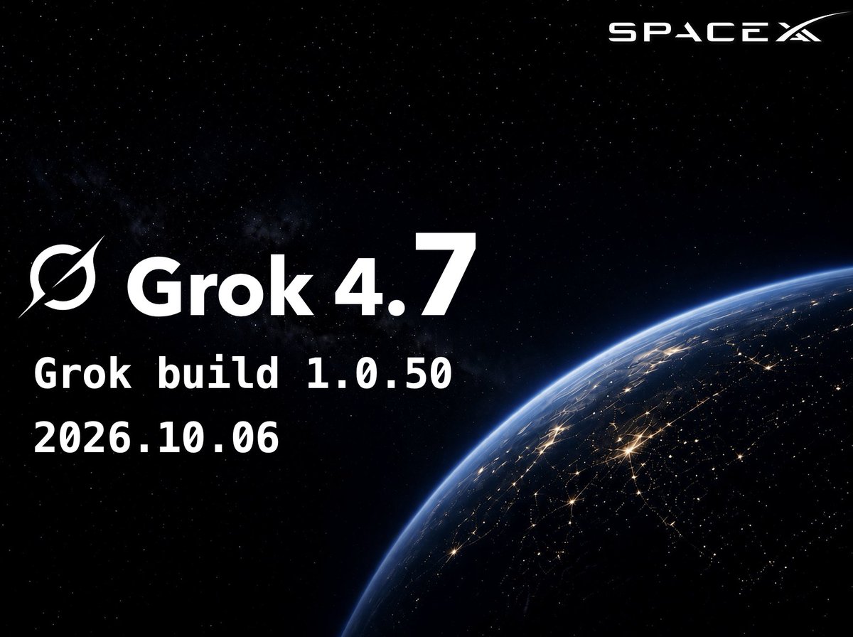 KoreanTramp's tweet photo. 🚀 Grok Build 신규 업데이트(2026.10.06)

1.0.50 — 2026-10-06

⚠️ 호환성 변경
• grok worktree rm을 -f 없이 실행하면, 사용 중이거나 저장하지 않은 변경이 있는 워크트리는 삭제하지 않고 오류와 함께 종료합니다.
👉 문서에는 grok worktree rm <경로 또는 store-id>, --keep-store, --dry-run(실제로 하지 않고 무슨 일이 일어날지만 출력)이 있습니다. 삭제 전에 --dry-run으로 먼저 확인하라고 안내합니다.

✨ 새 기능
• 컴팩트 모드가 요약(recap)을 접고, 화면이 높은 터미널에서는 안쪽 여백을 유지합니다.
👉 /compact-mode 또는 [ui] compact_mode로 켭니다. 문서상 컴팩트 모드는 요약을 한 줄 미리보기로 접고, e를 누르면 펼쳐집니다. 높이가 20행을 넘는 터미널에서는 상태 표시줄 아래에 빈 행이 남습니다.

• 헤더의 git 브랜치를 클릭하면 전체 브랜치 이름이 복사됩니다.

• 좁은 터미널에서는 긴 브랜치 이름이 줄여서 표시되지만 복사는 그대로 됩니다.

• 클라이언트가 요청하면 특정 응답 하나만 취소합니다(targeted cancel).

• 컴팩트 모드가 Ctrl+G와 같은 방식으로 독(dock) 또는 작업(tasks) 창을 숨깁니다.
👉 문서에 따르면 독이 꺼져 있으면 작업 창을 숨기며, Ctrl+G를 누르면 다시 보입니다.

• 설정과 /timestamps에 시각 표시 옵션 off, minimal, on이 새로 생겼습니다.
👉 minimal은 사용자가 보낸 프롬프트와 각 턴의 Worked for … 줄에만 시각을 표시하고, on은 모든 메시지에 표시합니다(기본값). 설정 키는 ui.timestamps, 환경변수는 GROK_TIMESTAMPS입니다. 예전 키 https://t.co/y6rItfGRFk_timestamps도 함께 동기화됩니다.

• 셸 명령 출력에 실행 중에는 "Running …", 끝나면 "Ran …"이 표시됩니다.

• 라이브 미리보기 핀(live preview pin)에 URL 뒤에서 앱이 실제로 관찰되었는지 여부가 포함됩니다.

• 명령 팔레트(Ctrl+P)와 모델 선택기가 설정 창과 같은 너비로 열립니다.
👉 명령 팔레트는 Ctrl+P, 모델 선택기는 Ctrl+M입니다.

• grok이 렌더링한 표 아래에 복사 버튼이 생겨, 스프레드시트에 붙이기 좋은 깨끗한 TSV, CSV, Markdown으로 내보낼 수 있습니다.

• 대시보드가 각 세션이 속한 워크트리를 보여 주고, 새 에이전트 상자에 -m 모델을 표시하며, 폴더 선택기에서 워크트리 모드를 켜고 끌 수 있습니다.
👉 문서상 대시보드 헤더는 새 에이전트가 실행될 위치(git 브랜치 등)를 보여 줍니다. 워크��리 표시와 폴더 선택기 토글은 사용자 가이드에 설명이 없습니다.

🐛 버그 수정
• 셸 권한 판정이 권한 관리자와 일치하는 명령에 대해 올바르게 확인을 요청하거나 승인합니다.
👉 권한 규칙은 deny > ask > allow 순서로 적용됩니다(22-permissions-and-safety.md).

• 취소된 턴이 응답받지 못한 도구 호출을 성공이 아니라 취소로 표시합니다.

• /usage와 /session-info 창의 긴 오류 메시지가 잘리지 않고 줄바꿈됩니다.

• 상태 메시지와 서브에이전트 행에 em-dash(—)가 더 ���상 나타나지 않습니다.

• 턴 도중 모델 호출이 멈추면 턴을 실패시키기 전에 먼저 재시도합니다.

• Ctrl+G로 독을 숨겨도 대기열(queue) 창과 Ctrl+;가 나타나고 동작합니다.
👉 Ctrl+G는 작업 창 토글, Ctrl+;(대체 키 Ctrl+')는 프롬프트 대기열 창 토글입니다. 대기열 창은 비어 있지 않을 때만 열립니다.

• 대화가 4 MiB를 넘어도 긴 세션이 연결이 끊기지 않습니다.

• 권한 규칙이 run_terminal_command, Shell 같은 네이티브 도구 이름을 받아들입니다.
👉 run_terminal_command는 셸 명령을 실행하는 도구입니다. 훅 문서에서는 Bash 매처가 Bash와 run_terminal_command를 모두 가리킨다고 설명합니다.

• /rewind 후 복원된 프롬프트의 맨 끝에 커서가 놓입니다.
👉 /rewind(별칭 /undo)는 이전 턴으로 대화를 되돌립니다. 그 이후 변경된 파일은 디스크에 그대로 남습니다.

• 파일 쓰기에 실패하면 빈 파일이 되지 않고 이전 내용이 남습니다.

• /loop와 scheduler_create에서 5分 같은 비ASCII 간격을 써도 세션이 더 이상 종료되지 않습니다.
👉 scheduler_create는 예약 작업 도구이며, recurring: false로 지연 1회 실행에도 쓸 수 있습니다(20-background-tasks.md).

• --disallowed-tools에 스케줄러 도구를 하나만 지정해도, 나머지 둘 때문에 시작에 실패하지 않습니다.
👉 --disallowed-tools는 기본 도구에서 뺄 도구를 쉼표로 구분해 적는 헤드리스 전용 플래그입니다.

• 작업 중인 탭을 닫아도 대기 중이던 프롬프트가 모델로 전송되지 않습니다.

• 상대 경로 --cwd가 올바르게 처리되어 grok --cwd a가 a/a 안에서 실행되지 않습니다.
👉 --cwd <PATH>는 작업 디렉터리를 지정합니다.

• 승인 대기 중인 백그라운드 세션이 있으면 터미널 제목에 "Action Required"가 표시됩니다.

• 헤드리스 모드에서 grok이 UI를 열려 하지 않고 파이프로 들어온 stdin 프롬프트를 받습니다.
👉 현재 14-headless-mode.md는 "헤드리스 모드는 파이프된 stdin을 프롬프트로 읽지 않으며 --prompt-file이나 명령 치환을 쓰라"고 적혀 있어, 이번 변경 이전 내용으로 보입니다.

• 관리자가 requirements.toml에 지정한 [features] title_refresh = false가 GROK_TITLE_REFRESH가 설정되어 있어도 제목 새로고침을 끕니다.
👉 features.title_refresh는 세션 초반의 자동 제목 갱신이며, requirements에서 고정(pin)하면 GROK_TITLE_REFRESH��다 우선합니다.

• [[ui.notifications.hooks]]에 정의한 사용자 알림 명령이 해당 이벤트에서 실행됩니다.
👉 설정 예시는 05-configuration.md에 있습니다.

• 관리자가 [cli] use_leader = false로 고정하면 --leader로 리더 프로세스를 시작할 수 없습니다.
👉 cli.use_leader는 설정 다시 읽기와 MCP 감시에 쓰는 리더 프로세스를 켜는 키입니다.

• 여러 MCP 서버가 같은 이름의 도구를 제공하면 search_tool��� 모두 반환합니다.
👉 search_tool은 켜진 MCP 서버 전체에서 도구를 이름이나 설명으로 찾는 메타 도구이며, server__tool 형태의 카탈로그 키를 씁니다.

• 여러 Grok 창이 동시에 설정을 고쳐도 config.toml의 MCP 서버, 권한 규칙 같은 항목이 사라지거나 손상되지 않습니다.

• web_fetch가 거대한 파일을 거부하기 전에 메모리로 내려받지 않습니다.

• memory_get이 읽기 한도를 넘는 거대한 파일을 반환하지 않습니다.

• "Continue to run"이 백그라운드 서브에이전트 안에서 실행 중인 명령을 종료시키지 않습니다.

• memory_search가 긴 메모 안에 있는 일본어, 중국어, 한국어 단어를 찾습니다.

• 모델이 저장한 초안이 /feedback에서 실제 제목으로 표시됩니다.
👉 /feedback의 Drafts 탭에서 저장된 초안을 볼 수 있습니다.

• 유효한 이미지가 아닌 Imagine 응답을 .jpg 파일로 저장하지 않고 거부합니다.
👉 /imagine <설명>으로 이미지를 만들며, features.image_gen으로 켜고 끕니다.

• 워크플로 파일 파싱에 실패하면 'unknown workflow' 대신 정확한 파일과 파싱 오류를 보여 줍니다.
👉 이름 있는 워크플로는 .grok/workflows/*.rhai 스크립트입니다.

• 다시 인코딩한 이미지가 EXIF 태그에 따라 올바른 방향으로 표시되어 옆으로 눕지 않습니다.

• /fork --worktree 이후 보고되는 이미지와 로그 경로가 존재하지 않는 위치가 아니라 실제 파일을 가리킵니다.
👉 /fork [--worktree|--no-worktree] [지시문]으로 포크가 새 git 워크트리에서 실행될지 정합니다.

• 터미널 명령 출력의 탭 문자가 모델에 전달될 때 보존됩니다.

• 투명 이미지를 다시 인코딩해도 검게 변하지 않고 PNG로 유지됩니다.

• 번들된 ripgrep을 설치하지 않은 이미지에서도 터미널 명령에서 쓸 수 있습니다.

• 요청 본문이 작게 설정된 max_request_bytes 한도를 넘어 커지지 않습니다.
👉 model.<id>.max_request_bytes는 엔드포인트가 받는 요청 본문 최대 크기이며, 한도를 맞추기 위해 오래된 인라인 이미지부터 제거합니다.

• 인수 없이 /model로 모델을 바꿔도 새 모델의 기본값으로 바뀌지 않고 추론 강도(effort)가 그대로 유지됩니다.

• Ctrl+\나 다른 수정자가 붙은 숫자 키가 권한 카드나 취소 카드의 선택지를 실수로 선택하지 않습니다.

• 피드백 제출이 성급한 감사 문구나 중복된 접두어 없��� 정확한 성공/실패 메시지를 보여 줍니다.

• grok doctor가 문제 0건이라고 말하는 대신 Grok 시작을 막는 정확한 설정 파일이나 설정 항목을 알려 줍니다.
👉 grok doctor --json으로 기계가 읽을 수 있는 보고서를 받을 수 있습니다. 문서상 세션 안의 /doctor는 이 시작 점검을 하지 않습니다.

• 요약(recap)이 직접 스크롤하지 않아도 화면에 자동으로 표시됩니다.

• grok doctor fix가 취소(Cancel)��� 맞춰진 확인 카드를 열어 셸이나 tmux 설정을 실수로 고치는 일을 막습니다.

• 슬래시 명령이 대소문자와 관계없이 실행됩니다(예: /COMPACT, /Compact).

• 에이전트가 자동 압축(auto-compact) 임계값을 보고하지 않을 때 /context가 지어낸 임계값을 표시하지 않습니다.

• 도구 호출이 문장을 중간에 끊을 때 에이전트 텍스트 때문에 페이저가 계속 다시 그려지지 않습니다.

• 작업 공간 디렉터리가 삭제되었거나 출력이 아주 커도 CLI 도구 호출이 실패하거나 넘치지 않습니다.

• 파일로 기록하거나 NO_COLOR가 설정된 경우 로그에 색상 코드가 섞이지 않고 평문으로 나옵니다.
👉 문서상 NO_COLOR를 설정하면 Grok은 색을 쓰지 않고 단색으로 렌더링합니다.

• 세션의 작업 디렉터리가 더 이상 없으면 나중에 실패하거나 디렉터리를 다시 만들지 않고 분명한 메시지와 함��� 즉시 실패합니다.

• grok -w가 별도 git 디렉터리(separate-git-dir) 저장소에서 올바르게 동작하고, git 저장소 밖이거나 빈 저장소에서 실행하면 분명한 오류를 보여 줍니다.

• 셸 도구 설명이 실제 출력 잘림 한도를 정확히 알려 주고, grep이 현재 세션 디렉터리 기준 glob을 따릅니다.

• 턴이 끝난 뒤 압축(compaction) 메시지가 화면 아래로 밀려나지 않고 보이는 위치로 스크롤됩니다.

• -w로 만든 git 모드 워크트리가 커밋하지 않은 변경을 버리지 않고 보존합니다.
👉 --worktree는 커밋하지 않은 변경까지 포함해 워크트리를 만듭니다(14-headless-mode.md).

• --worktree-ref로 만든 워크트리에 잘못된 서브모듈 내용이나 LFS 포인터 텍스트가 들어가지 않습니다.
👉 --worktree-ref <REF>는 --worktree와 함께 쓰며, 브랜치·태그·커밋을 기준으로 깨끗한 체크아웃을 만듭니다(변경 사항 덮어쓰기 없음).

• 워크트리 생성이 모든 경로에서 같은 분명한 오류 메시지를 보여 줍니다.

• 워크트리 생성에 실패하면 오류가 숨겨지지 않고 홈 화면에 분명히 표시됩니다.

• 병합(merge)과 리베이스(rebase) 충돌이 숨겨지지 않고 변경 목록에 나타납니다.

• 내구성 있는 되감기 체크포인트를 켠 상태에서 새 세션을 시작할 때 발생하던 충돌을 고쳤습니다.
👉 되감기 지점은 세션 폴더의 rewind_points.jsonl에 기록됩니다(17-sessions.md).

• 관리형 권한 파일에 잘못된 키가 하나 있어도 유효한 규칙까지 모두 사라지지 않습니다.

• 같은 라벨로 워크트리를 ���시에 만들어도 하나가 "already exists"로 실패하지 않고 모두 성공합니다.

• -f 없는 grok worktree rm이 삭제된 워크트리와 이름만 같은 임의의 폴더를 지우지 않습니다.

• 되돌리기(Discard)가 선택한 파일에만 적용되고, 이름이 비슷한 다른 파일을 삭제하거나 되돌리지 않습니다.

• 같은 섹션의 권한 규칙 중 항목 하나가 잘못되어도 나머지 규칙을 잃지 않습니다.

• 종료 사유(finish reason) 없이 끝난 Chat Completions 스트림을 부분 출력으로 반환하지 않고 재시도합니다.

• 라벨이 여러 저장소에 존재하면 grok worktree rm이 라벨 기준 삭제를 거부합니다.

• Grep이 ./로 시작하는 Read 거부 규칙을 따릅니다.
👉 Read 규칙은 Read(src/**)처럼 경로 패턴으로 씁니다(22-permissions-and-safety.md).

⚡ 성능 개선
• 명령 훅이 많은 출력을 내도 메모리가 크게 급증하지 않습니다.
• 재시도 대기 시간이 프로세스마다 동일하지 않고 서로 다르게 분산됩니다.

ℹ️ Grok build 다운로드 링크: https://t.co/f2TuUJAQYn
ℹ️ Grok bot 알아보기: https://t.co/mQXVyDZgrq
ℹ️ 최신 알파버전으로 업데이트하기 : grok update --alpha
ℹ️ 최신 안정버전으로 업데이트하기 : grok update

원문
1.0.50 — 2026-10-06

⚠️ Breaking Changes
• grok worktree rm without -f now refuses to delete worktrees that are in use or contain unsaved changes and exits with an error.

✨ Features
• Compact mode now collapses recaps and keeps inner spacing on tall terminals.
• Clicking the git branch in the header now copies the full branch name.
• Long branch names now abbreviate on narrow terminals while remaining copyable.
• Targeted cancels now stop only the specific response when requested by clients.
• Compact mode now hides the dock (or tasks pane) the same way Ctrl+G does.
• New timestamps setting offers off, minimal, and on modes in Settings and /timestamps.
• Shell command output now shows "Running …" while executing and "Ran …" when finished.
• Live preview pins now include whether an app was observed behind the URL.
• Command palette (Ctrl+P) and model picker now open at the same width as the settings modal.
• Tables rendered by grok now show copy buttons underneath that export clean TSV, CSV or Markdown suitable for spreadsheets.
• Dashboard now shows which worktree each session belongs to, displays the -m model in the new-agent box, and lets you toggle worktree mode in the folder picker.

🐛 Bug Fixes
• Shell permission decisions now correctly prompt or approve commands matching the permission manager.
• Cancelled turns now correctly mark unanswered tool calls as cancelled instead of succeeded.
• Long error messages in the /usage and /session-info modals now wrap instead of being truncated.
• Em-dashes no longer appear in status messages and subagent rows.
• Stalled model calls during turns now retry before failing the turn.
• Queue pane and Ctrl+; now appear and work when the dock is hidden with Ctrl+G.
• Long sessions no longer disconnect when the conversation exceeds 4 MiB.
• Permission rules now accept native tool names such as run_terminal_command and Shell.
• /rewind now places the cursor at the end of the restored prompt.
• Failed file writes now leave the previous contents instead of an empty file.
• Fixed /loop and scheduler_create so non-ASCII intervals like 5分 no longer crash the session.
• Fixed --disallowed-tools when only one scheduler tool is named; the other two no longer cause startup failure.
• Fixed closing a busy tab so queued prompts are no longer sent to the model.
• Fixed relative --cwd so grok --cwd a no longer ends up running inside a/a.
• The terminal title now shows "Action Required" for any background session waiting on approval.
• grok now accepts a prompt via piped stdin in headless mode instead of trying to open the UI.
• An admin-set [features] title_refresh = false in requirements.toml now correctly disables title refresh even when GROK_TITLE_REFRESH is set.
• Custom notification commands defined under ui.notifications.hooks now execute on matching events.
• An admin pin of [cli] use_leader = false now correctly prevents --leader from starting a leader process.
• When multiple MCP servers expose a tool with the same name, search_tool now returns all of them.
• Concurrent Grok windows editing settings no longer lose or corrupt config.toml entries such as MCP servers or permission rules.
• web_fetch no longer downloads huge files into memory before rejecting them.
• memory_get no longer returns huge files that exceed the read limit.
• Continue to run no longer kills commands running inside background subagents.
• memory_search now finds Japanese, Chinese, and Korean words inside longer notes.
• Drafts saved by the model now appear under their actual titles in /feedback.
• Imagine replies that are not valid images are now rejected instead of being saved as .jpg files.
• A workflow file that fails to parse now reports the exact file and parse error instead of 'unknown workflow'.
• Re-encoded images are now oriented correctly using their EXIF tags instead of appearing sideways.
• Image and log paths reported after /fork --worktree now point to real files instead of missing locations.
• Tab characters in terminal command output are now preserved when shown to the model.
• Transparent images are now kept as PNG when re-encoded instead of turning black.
• The bundled ripgrep is now available to terminal commands even on images that do not install it.
• Request bodies now stay under a small configured max_request_bytes limit instead of growing past it.
• Effort level now stays the same after a bare /model switch instead of jumping to the new model's default.
• *Ctrl+* and other modified digits no longer accidentally select options on permission or cancel cards.
• Feedback submissions now show accurate success or failure messages without premature thanks or duplicated prefixes.
• grok doctor now reports the exact config file or setting that prevents Grok from starting instead of saying zero issues.
• Recap summaries now appear on screen automatically instead of requiring manual scrolling.
• grok doctor fix now opens its confirmation card on Cancel to prevent accidental edits to shell or tmux config.
• Slash commands now run regardless of case (e.g. /COMPACT or /Compact).
• /context no longer shows an invented auto-compact threshold when the agent does not report one.
• Agent text no longer keeps the pager redrawing when a tool call interrupts the sentence.
• CLI tool calls no longer fail or overflow when the workspace directory is deleted or output is huge.
• Logs written to files or when NO_COLOR is set are now plain text instead of containing color codes.
• Prompts now fail immediately with a clear message if the session's working directory no longer exists instead of failing later or recreating it.
• grok -w now works correctly with separate-git-dir repositories and shows clear errors when run outside a git repo or on an empty repo.
• Shell tool descriptions now correctly state the actual output truncation limit, and grep respects globs relative to the current session directory.
• Compaction messages now scroll into view instead of appearing below the bottom of the screen after a turn finishes.
• Git-mode worktrees created with -w now preserve uncommitted changes instead of dropping them.
• Worktrees created with --worktree-ref no longer contain wrong submodule contents or LFS pointer text.
• Worktree creation now shows the same clear error messages on every code path.
• Failed worktree creates now show a clear error on the home screen instead of being hidden.
• Merge and rebase conflicts now appear in the changes list instead of being hidden.
• Fixed a crash when starting a new session with durable rewind checkpoints enabled.
• Managed permission files with one bad key no longer lose all their valid rules.
• Simultaneous worktree creates with the same label now succeed instead of one failing with "already exists".
• grok worktree rm without -f no longer deletes arbitrary folders that happen to share a name with a removed worktree.
• Discard now affects only the exact files you select instead of also deleting or reverting similarly-named files.
• Permission rules with one bad entry no longer lose the other rules in the same section.
• Chat Completions streams that end without a finish reason are now retried instead of returning partial output.
• grok worktree rm by label now refuses when the label exists in multiple repos.
• Grep now respects Read deny rules that use a leading ./.

⚡ Performance
• Command hooks no longer cause large memory spikes when they print a lot of output.
• Retry waits now vary between processes instead of being identical.