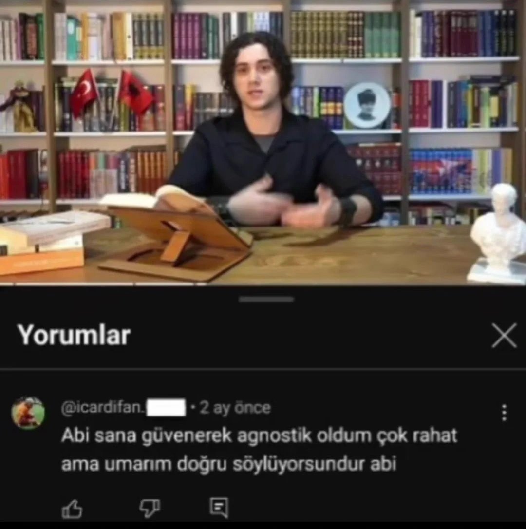 serhedyy's tweet photo. birine agnostik oldugumu soyledigimde aklıma gelen memedir mlsf https://t.co/xJhafwUfYt