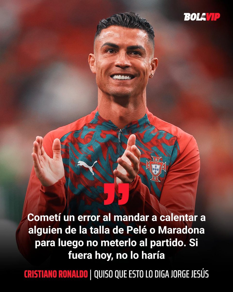BolavipCo's tweet photo. 😳 Entre varios de los puntos que acordaron Jorge Jesús y Cristiano Ronaldo para que el entrenador le pidiera disculpas públicas en rueda de prensa, luego de que no viera minutos ante Noruega, este fue uno de ellos... https://t.co/XYqYucQ7UX