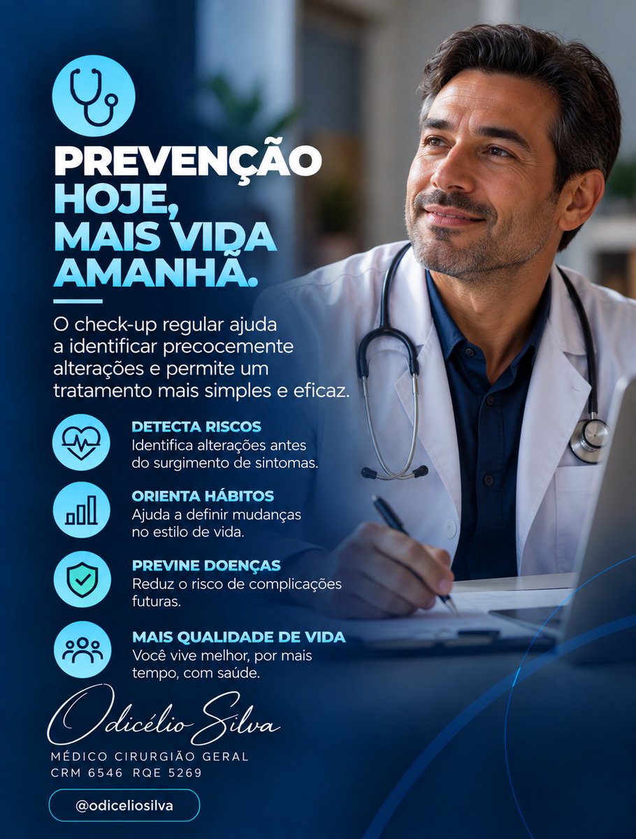 odiceliosilva's tweet photo. Você está cuidando da sua saúde ou só fica alerta quando algo dói?

Muitas doenças começam em silêncio. E é justamente por isso que prevenção não é exagero, é estratégia.

Fique atento a sua saúde https://t.co/I6ERPFSAMi