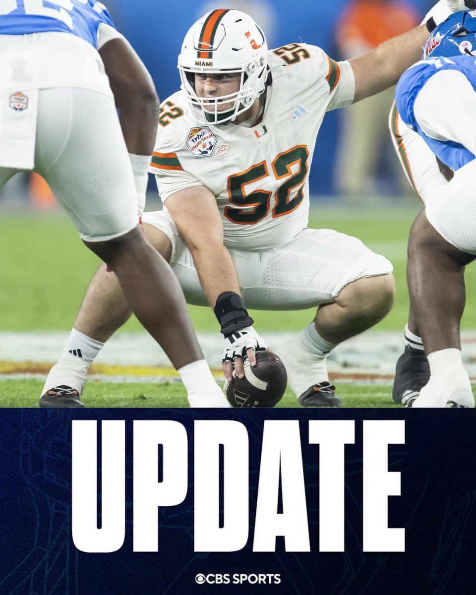mzenitz's tweet photo. The #Eagles are signing rookie center James Brockermeyer to their practice squad, sources tell me and @chris_hummer.

Was an All-ACC selection last season at the college level at Miami. Before Miami, played at Alabama and TCU. Was All-Big 12 at TCU in 2024. https://t.co/najUOKFL1W