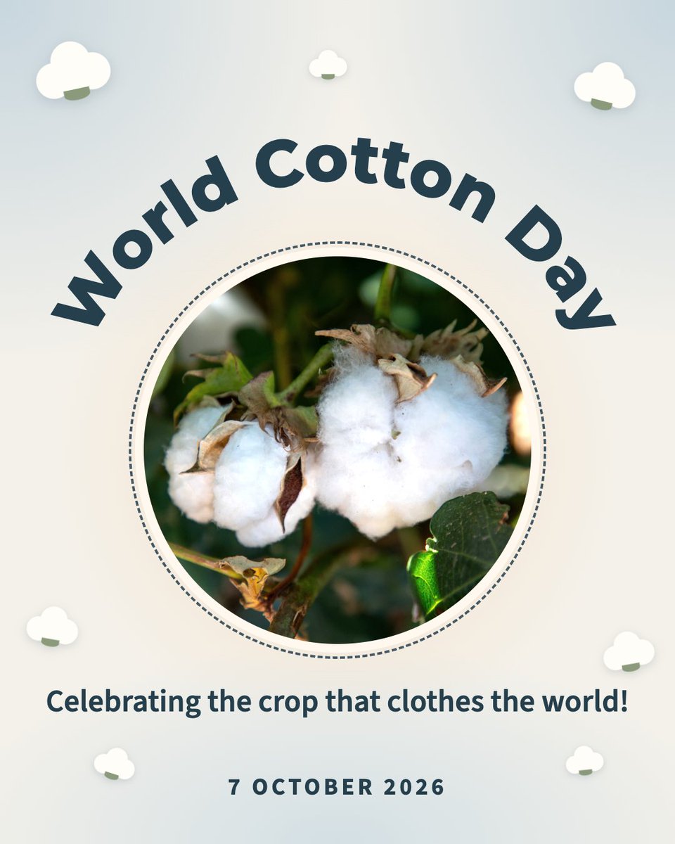 SafeAgSystems's tweet photo. From the shirt on your back to the sheets on your bed, cotton is part of everyday life. ☁️

Today we're celebrating Aussie cotton and the people who grow it.

#WorldCottonDay https://t.co/lg7YfkLUrT