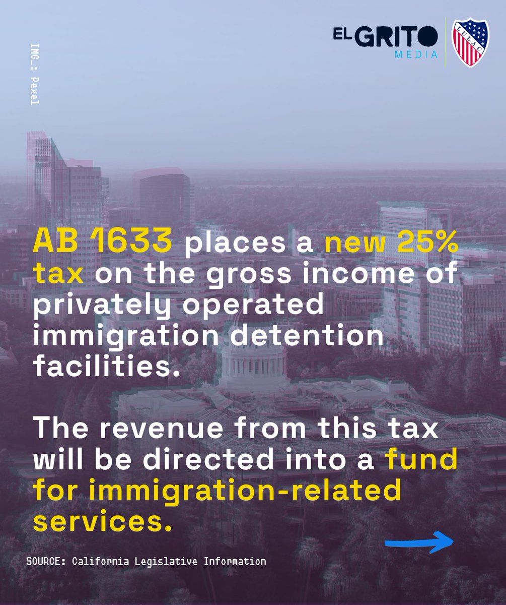LULAC's tweet photo. California Governor Gavin Newsom signed 21 immigration bills into law. He said the legislation is designed to protect communities, strengthen public safety, and push back against Pres. Trump’s immigration enforcement. 

#CA #Newsom #Tax #Immigration https://t.co/kpnkEzePYh