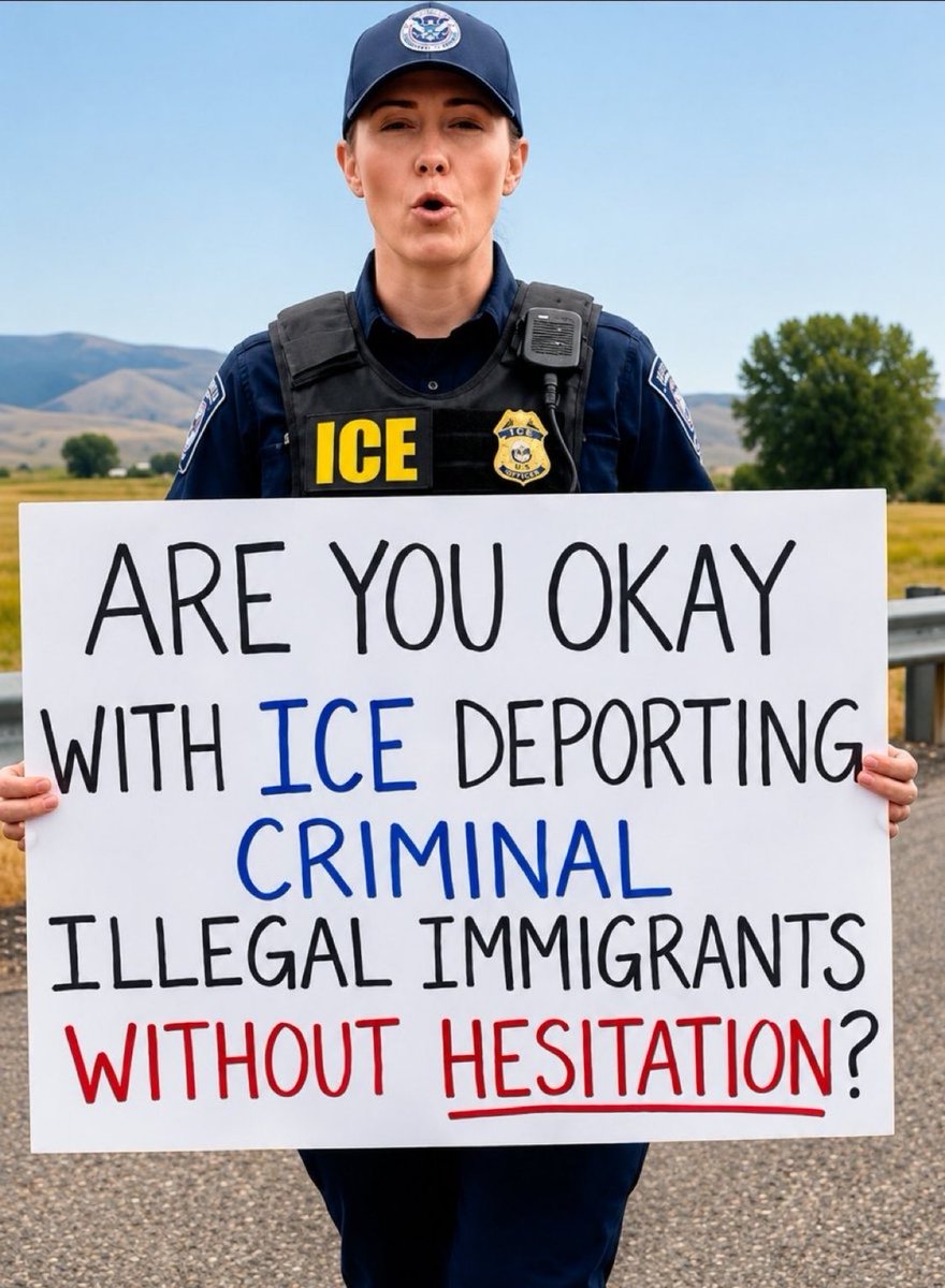 Barron_trump1_1's tweet photo. ARE YOU OKAY WITH ICE DEPORTING CRIMINAL ILLEGAL IMMIGRANTS WITHOUT HESITATION? https://t.co/u0FFNsApws