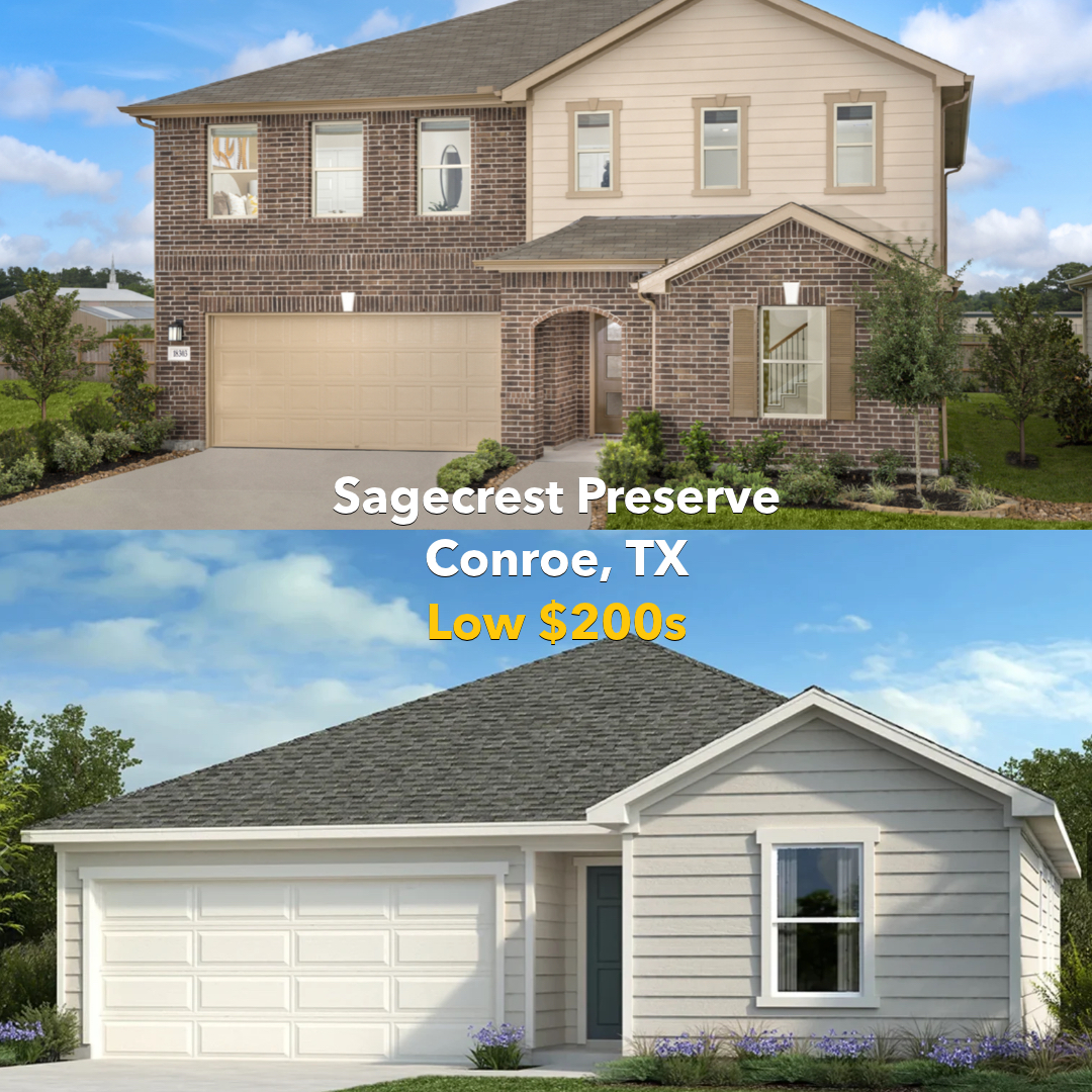 kbhome's tweet photo. Discover homes from the low $200s at Sagecrest Preserve in Conroe, TX. Enjoy easy access to major employment areas, local schools, and 20,000-acre Lake Conroe for fishing, boating, and outdoor adventures. #KBHome 

Learn more! → https://t.co/yYQDkvEKff https://t.co/M6NdODDuEO