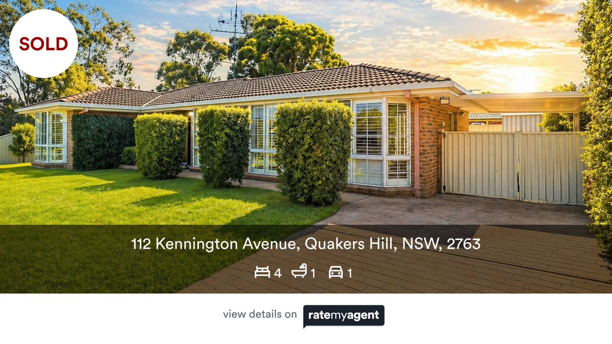 Deepak_Bangarh's tweet photo. 🛌 4 🛀 1 🚘 1
📍 112 Kennington Avenue, Quakers Hill, NSW, 2763

Our agent’s latest sale on #RateMyAgent

https://t.co/6446DoOhP6

...
#ratemyagent #realestate #DKB_Real_Estate https://t.co/AR5kGfGslK