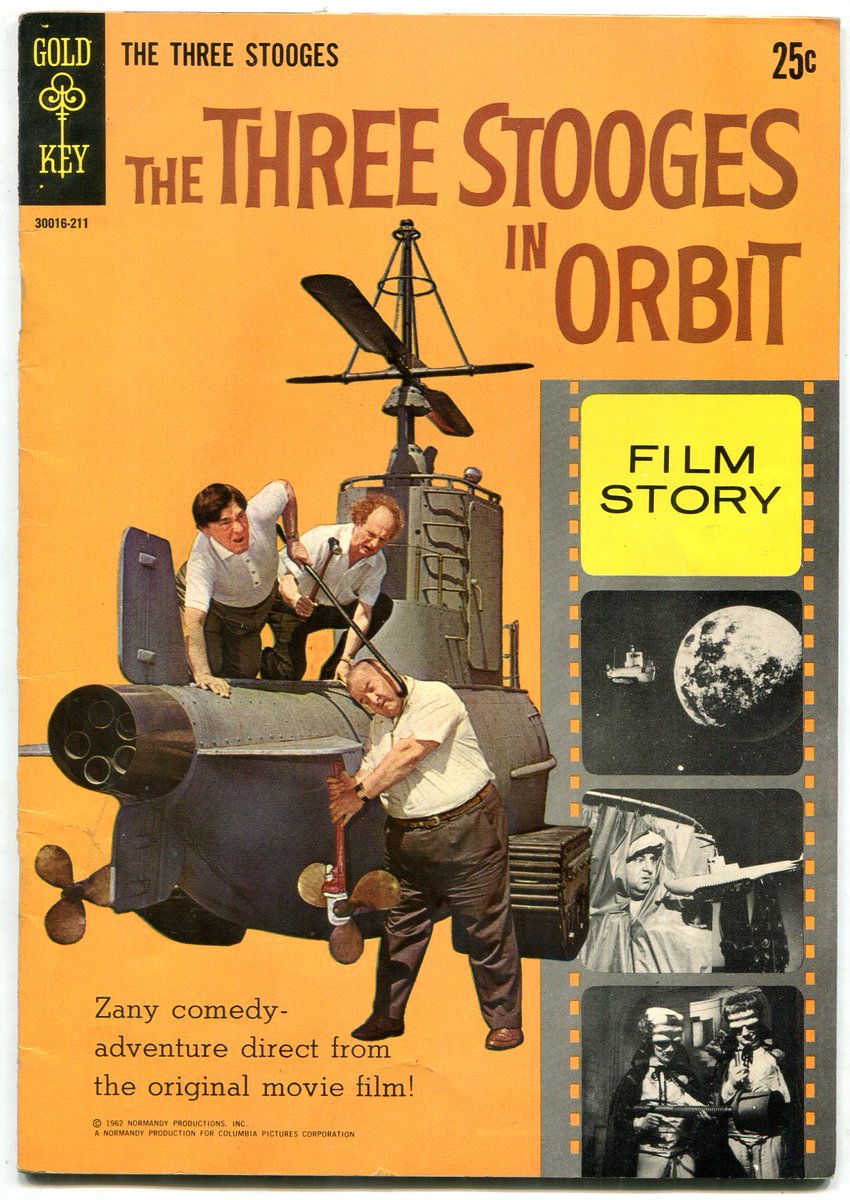 BrianWPrescott's tweet photo. #TheThreeStooges In Orbit β B&W Picture Comic (1962) & Movie πΈ #Aliens π½ #GoldKey π #Moe #Larry and #CurlyJoe https://t.co/WkeVhJd1tN