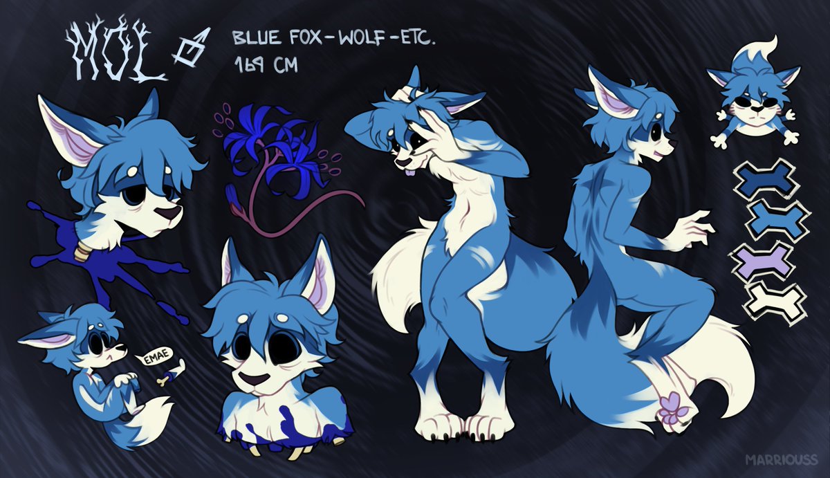 MolTheBlueFox's tweet photo. My fursona reference made by @marriouss !!! 🎈🪂🎁 https://t.co/aGNKjAGoCT