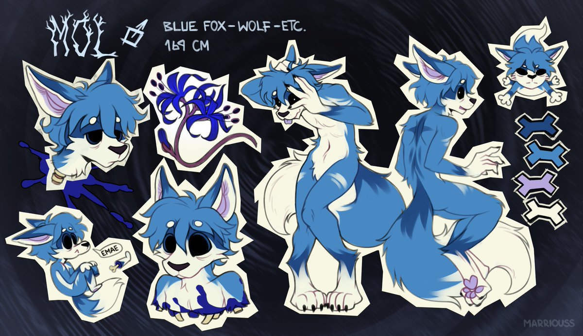 MolTheBlueFox's tweet photo. My fursona reference made by @marriouss !!! 🎈🪂🎁 https://t.co/aGNKjAGoCT