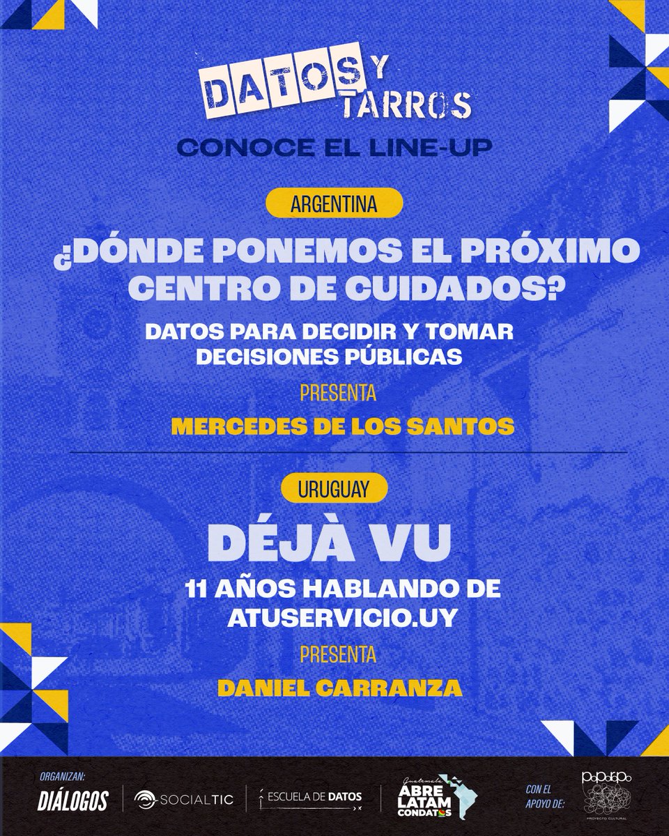 DialogosGuate's tweet photo. #DatosYTarros 🍻
🙌 Seis proyectos de la región vienen a mostrarnos qué pasa cuando alguien se toma en serio los datos abiertos, desde quién controla las empresas hasta dónde abrir un centro de cuidados.

📊 Conoce el line-up y a quienes presentan cada proyecto. Al terminar las presentaciones, la conversación sigue con un tarro en la mano. 🤩

📅 8 de octubre
⏰ 7:00 pm a 10:00 pm
📍 Lugar Proyecto Poporopo, zona 1
🎟️ Entrada libre, con registro previo
🔗 Aparta tu lugar aquí: https://t.co/coGXj95QjS

Una iniciativa de Diálogos, junto a @socialtic, @EscuelaDeDatos y @ABRELATAM @ConDatosLATAM. Con el apoyo de Proyecto Poporopo