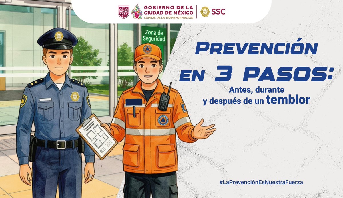 SSC_CDMX's tweet photo. 🚨 Por su ubicación geográfica, la #CiudadDeMéxico es una zona de alta sismicidad. Ante esto, la información oportuna y la prevención son nuestras mejores herramientas para reducir riesgos.
¿Conoces las medidas básicas antes, durante y después de un #Sismo?
Aquí te compartimos algunas recomendaciones fundamentales. 👇🏻