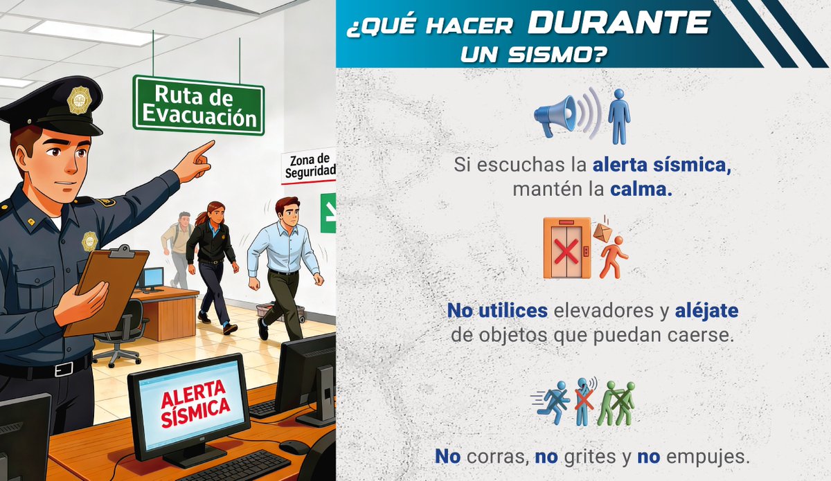 SSC_CDMX's tweet photo. 🚨 Por su ubicación geográfica, la #CiudadDeMéxico es una zona de alta sismicidad. Ante esto, la información oportuna y la prevención son nuestras mejores herramientas para reducir riesgos.
¿Conoces las medidas básicas antes, durante y después de un #Sismo?
Aquí te compartimos algunas recomendaciones fundamentales. 👇🏻