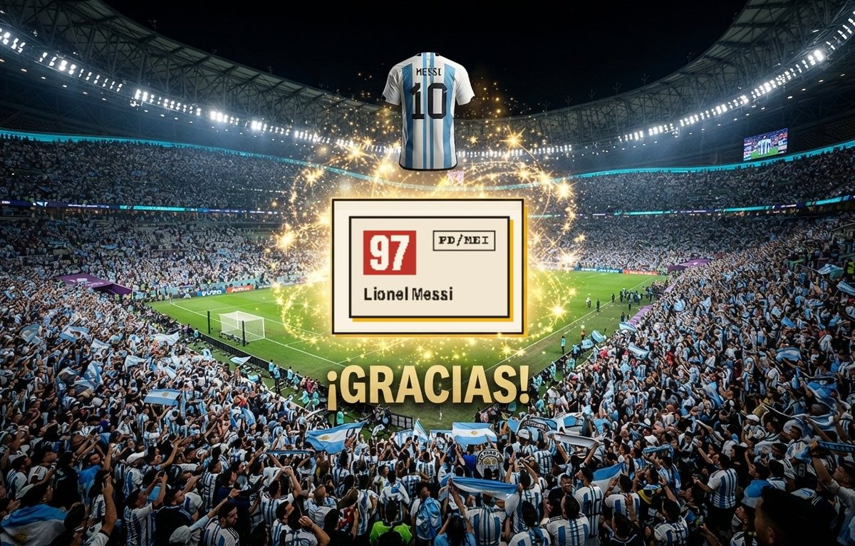 jogue38zero's tweet photo. 🇦🇷 O FIM DE UMA ERA! 🇦🇷

O momento que ninguém queria ver chegou: está começando o jogo de despedida de Lionel Messi com a camisa da Seleção Argentina! 🐐✨

Com o lendário overall 97 na copa de 2022, ele se consagra como o 3º maior overall de todo o 38-0, ficando atrás apenas de Pelé e Maradona.

Fica a grande dúvida para a história: com tudo o que ele fez pelo futebol e pela Albiceleste, será que ele deveria ser o segundo maior ao lado de Maradona? 🤔💭

👉 Escale ele e viva esse momento: https://t.co/6awhkksOe0

#Messi #Argentina #GOAT #SelecaoArgentina #Futebol