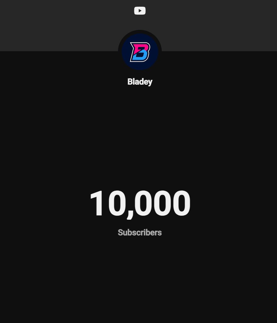 BladeyTV's tweet photo. THANK YOU GUYS SO MUCH FOR 10K SUBSCRIBERS !THIS IS THE WORLD TO ME!! 

ONCE AGIN THANK YOU! https://t.co/cOKAtsNWMP