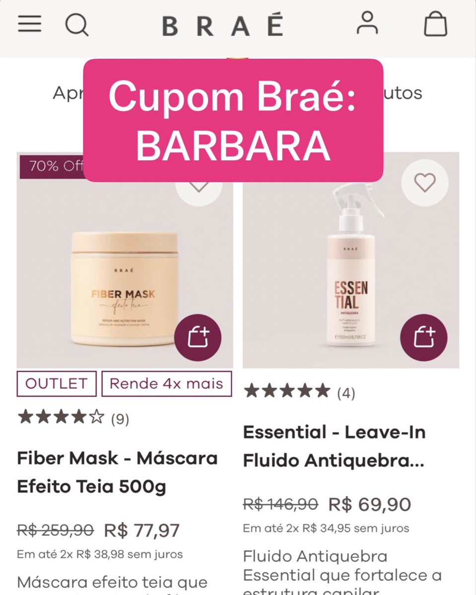 bapirani's tweet photo. 🩷 Cupom BRAÉ use BARBARA para
10% OFF em todo site
Use cupom BARBARA E GANHE
10% OFF no site da BRAÉ , cupom BARBARA testado e verificado
#brae #cupomdedescontobrae #cupombrae cupom ativo Braé 2026 : BARBARA
https://t.co/sry9pbXI8Y https://t.co/xASCo3uAsw