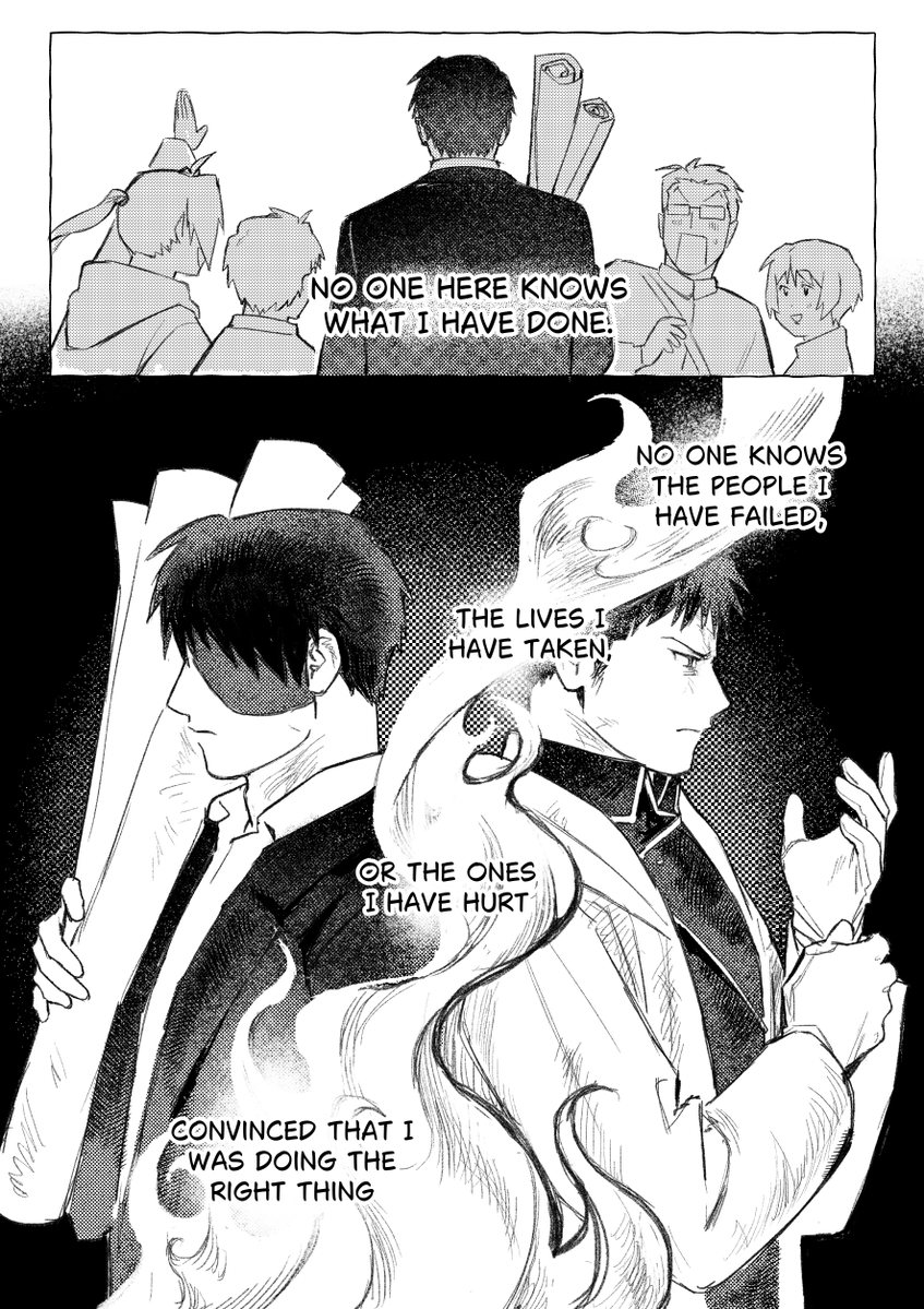 tomochingus's tweet photo. Beyond the Gate AU - Part 1
An universe where Roy Mustang crossed the gate to our world with the Elric brothers after the events of Conqueror of Shamballa. #fma #royai
(1/2) https://t.co/W03utNCnhC