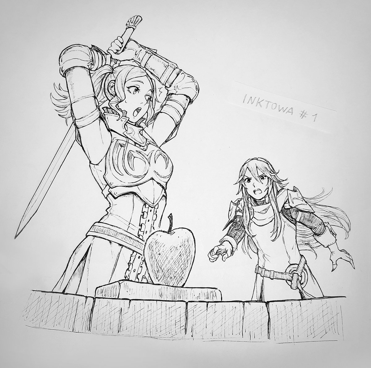 Towa27_Art's tweet photo. Day 1 - "Apple"
Anyone remember Lucina and Cynthia's sibling support conversation? I've been wanting to draw this for ages, lol #Inktober #fireemblem https://t.co/vVUKoFVDPs