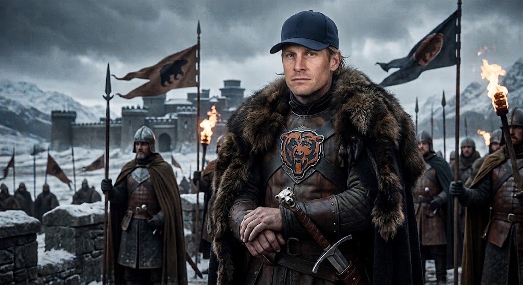 belikeemike's tweet photo. @NFL @chisportsross @ChicagoBears @insidetheNFL “Winter is coming.” ⚔️ https://t.co/8Bw2OlvGOU