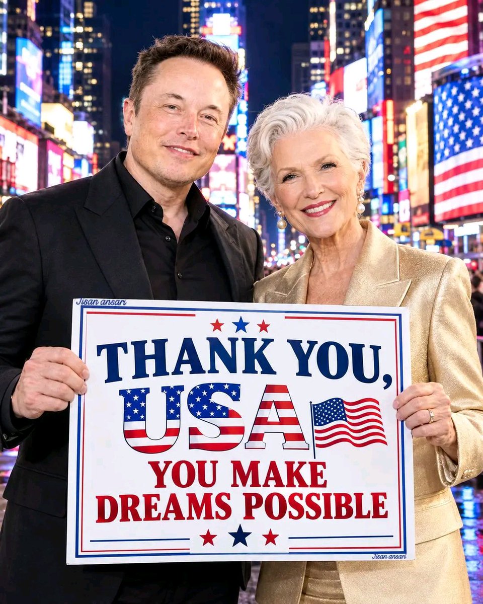 RocketMan_dp's tweet photo. 🇺🇸✨ THANK YOU, USA! ❤️

From the bright lights of New York City to dreams reaching far beyond the skyline, America has always been a place where big ideas can become reality. 🇺🇸

“You make dreams possible.” 
What does the American dream mean to you? 👇

#USA #America #elonmusk https://t.co/vHZbGKjdSI
