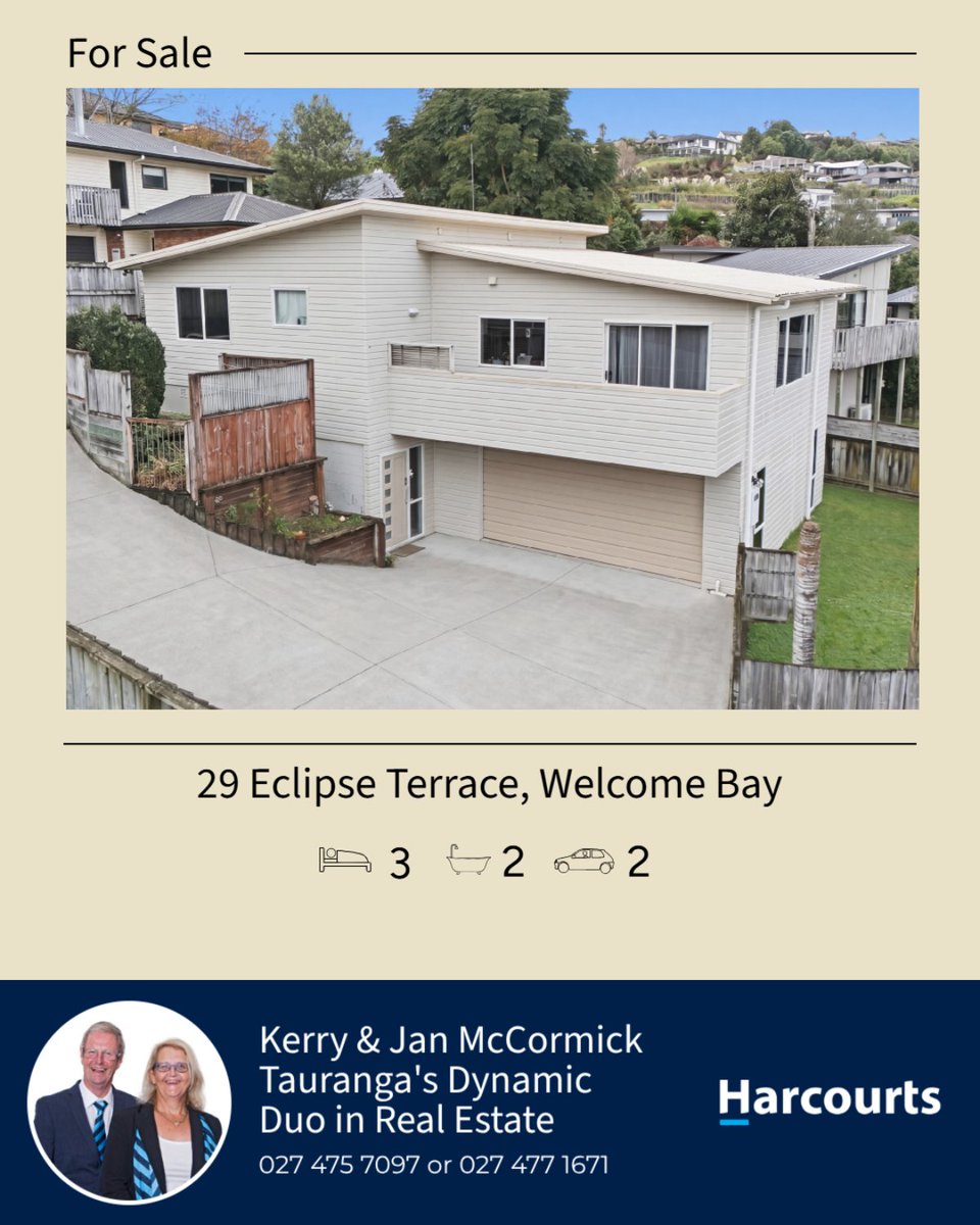 KerryandJan's tweet photo. 3 bed | 2 bath | 2 car
📍 29 Eclipse Terrace, Welcome Bay

My latest listing on RateMyAgent.

#ratemyagent #realestate

Listing courtesy of Harcourts  Tauranga Central (Advantage Realty Ltd) https://t.co/Hr6lgJbYfT