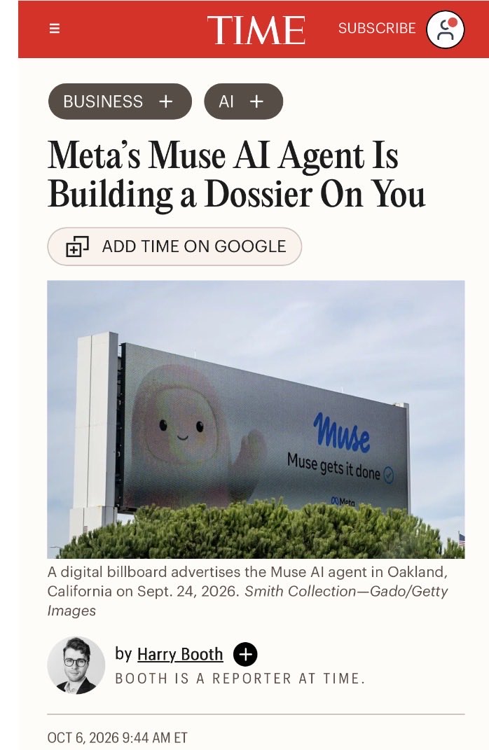 carlquintanilla's tweet photo. “.. Each hour, Muse updates its dossiers on you and the people you’ve mentioned in chats, messages, and emails that Muse has read. .. Even people who don’t use Muse are subject to this mapping process by other people’s Muse agents.”

@time $META 
https://t.co/gBxeMKyk8h https://t.co/Oruqx2LXaL