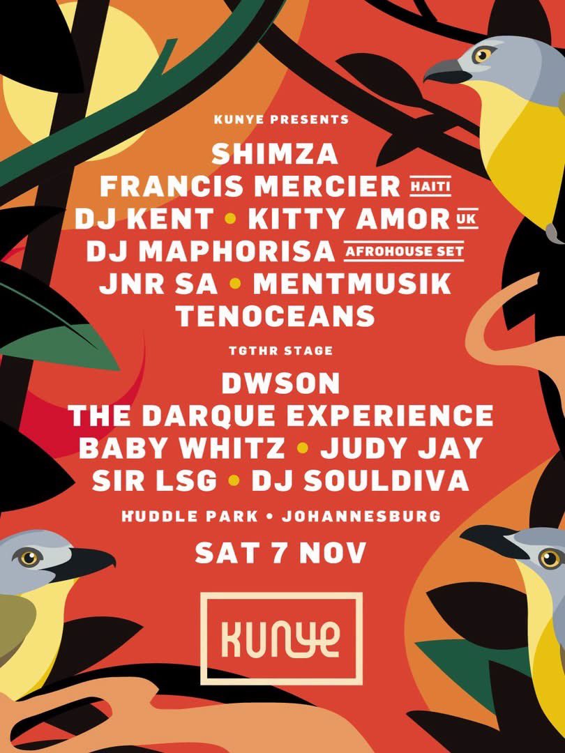 Shimza01's tweet photo. JOZI!!!!! A musical journey awaits you!!!! #KUNYE 7 November 🚀🚀🚀 

Tickets here>>> https://t.co/02wMBBW8w7 https://t.co/VSRHSC6BdX