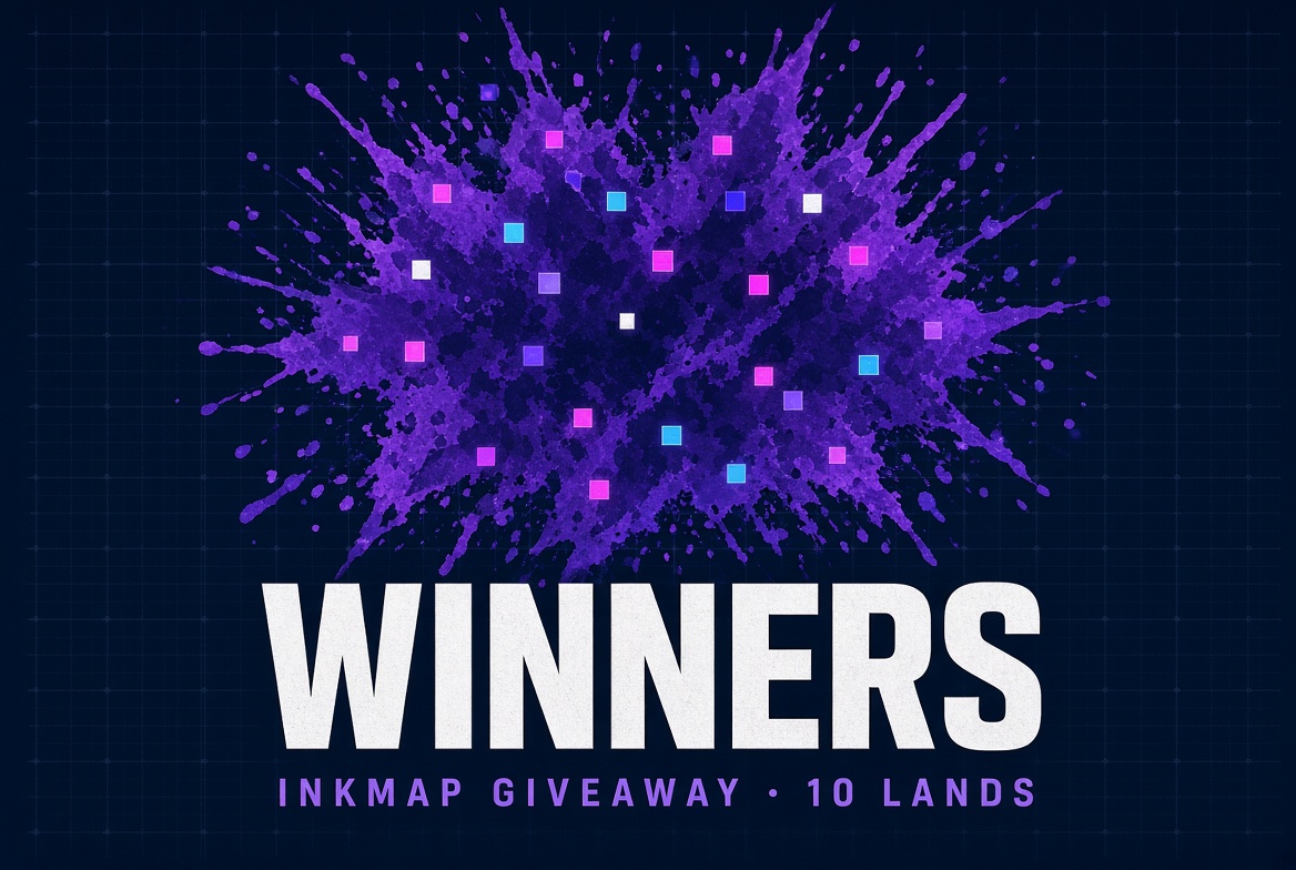Inkmapdotfun's tweet photo. Winners are in.

10 Inkmap lands. Check the replies.

GG. #Ink #InkChain https://t.co/Co7P0Teo3G